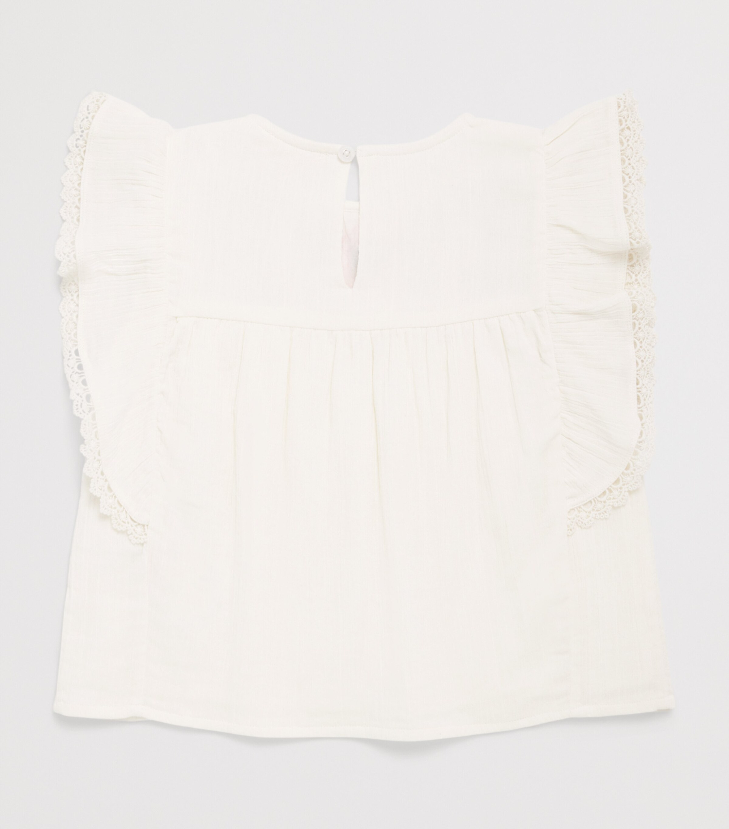 Louise Misha Cotton Malya Blouse (5-10 Years) Off White Image 2