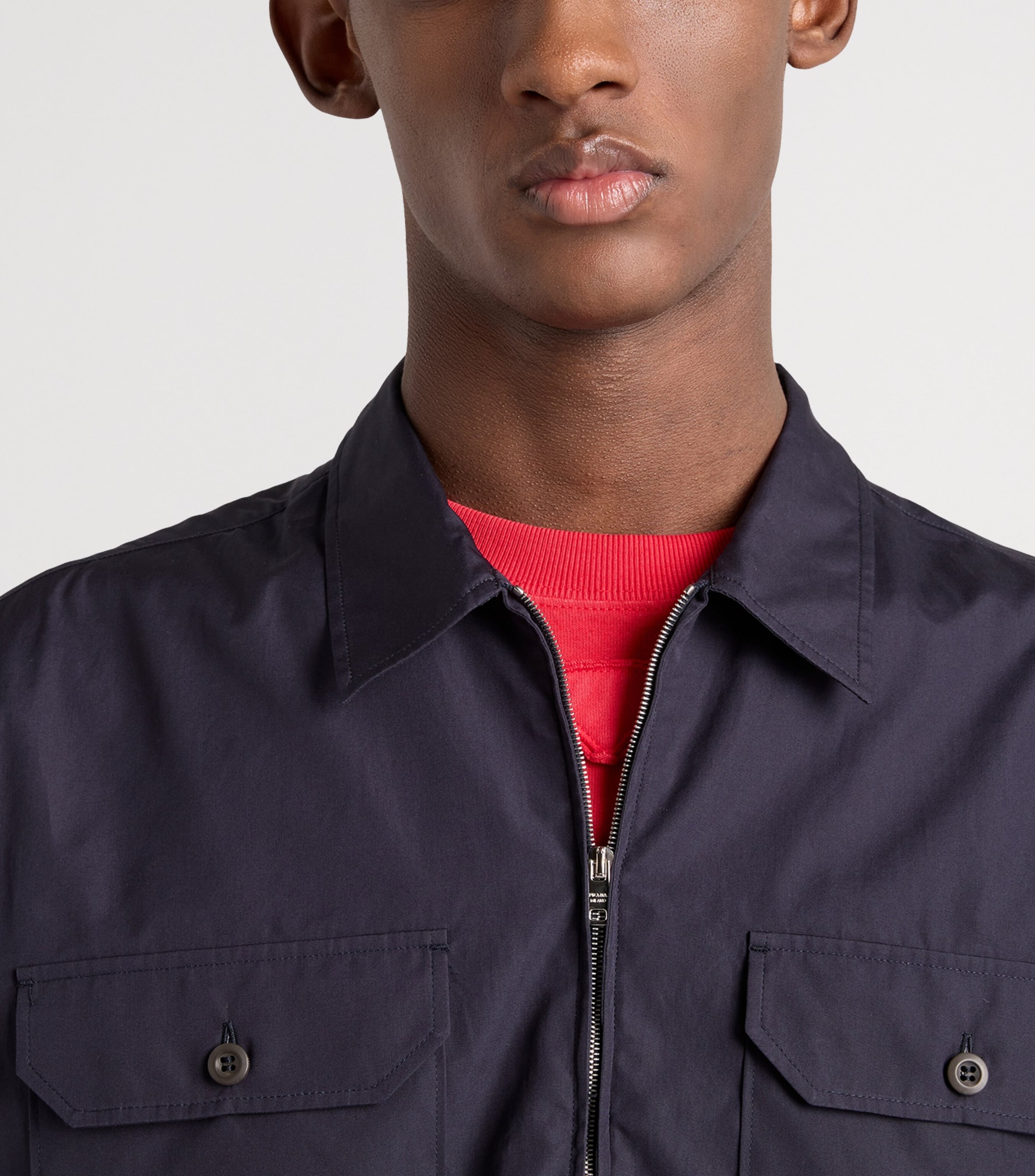 Prada Mens Cotton Bowling Shirt Image 4