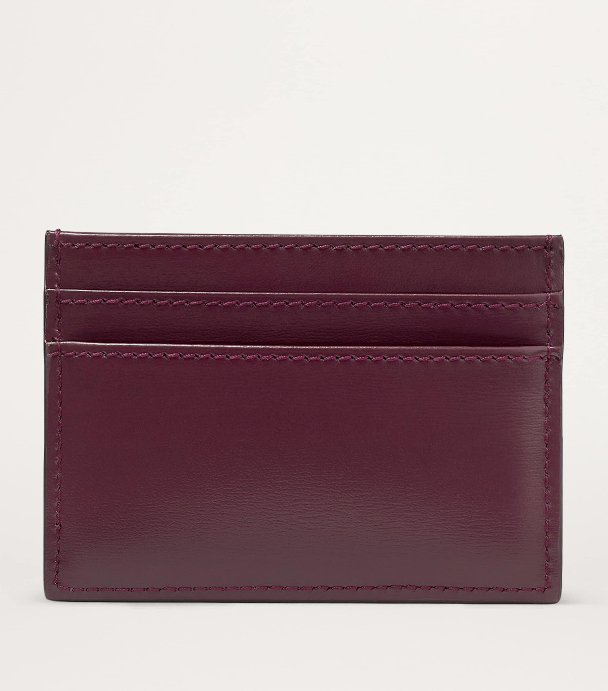 Leather Umika Card Holder GARNET/ANTIQUE SILVE Image 3