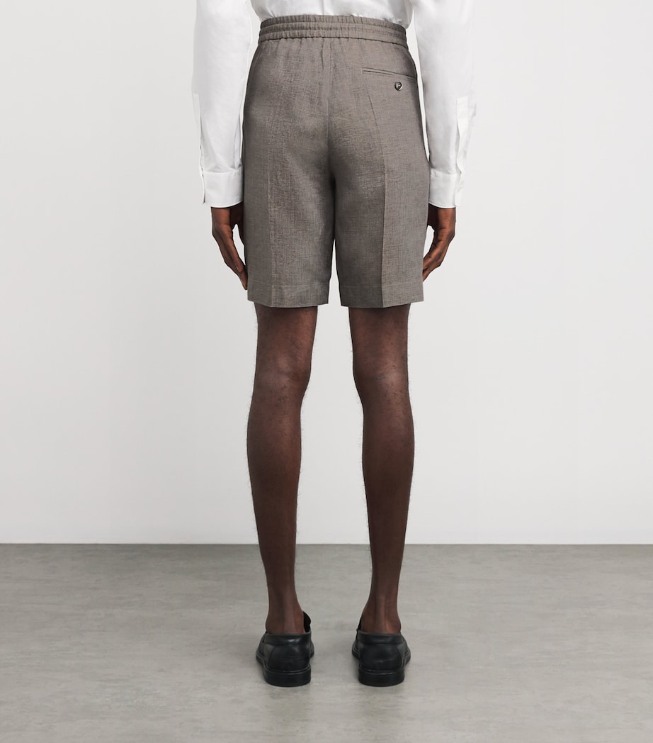 Linen Drawstring Shorts SMOKE GREY Image 4