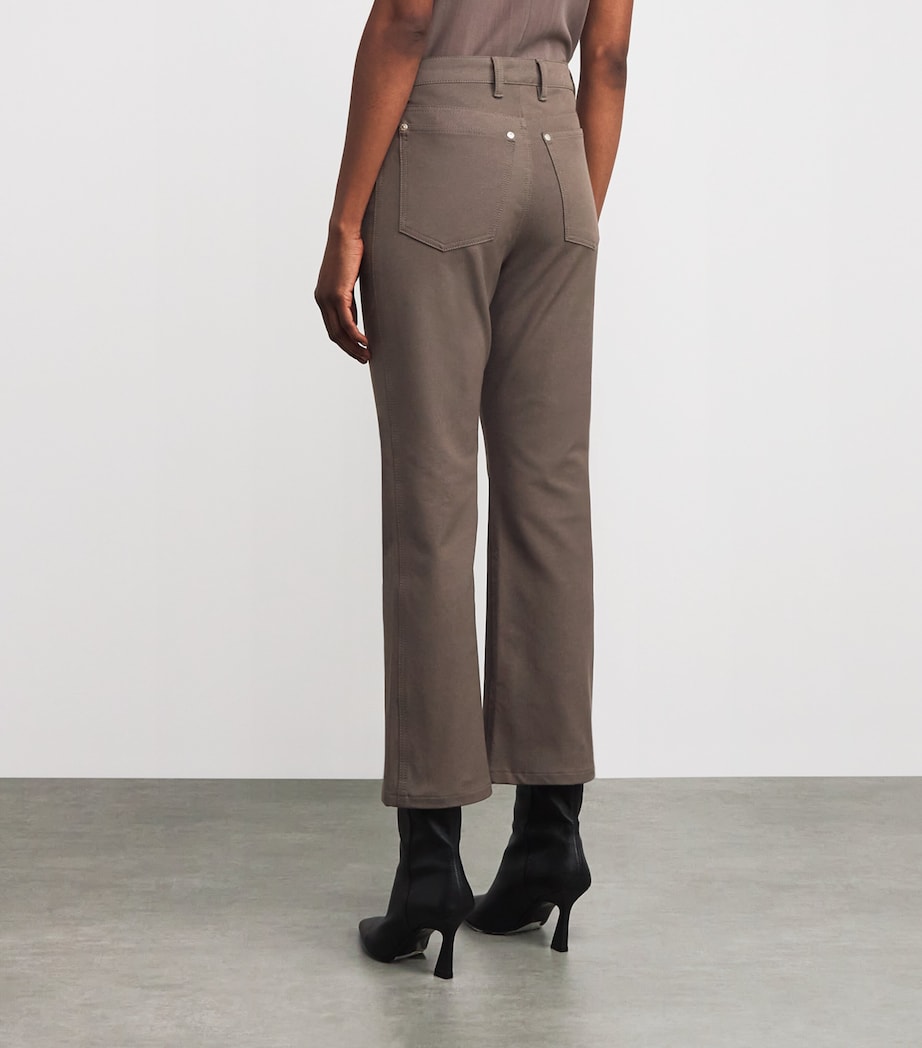 Stretch-Gabardine Duke Cropped Trousers MUSHROOM Image 4