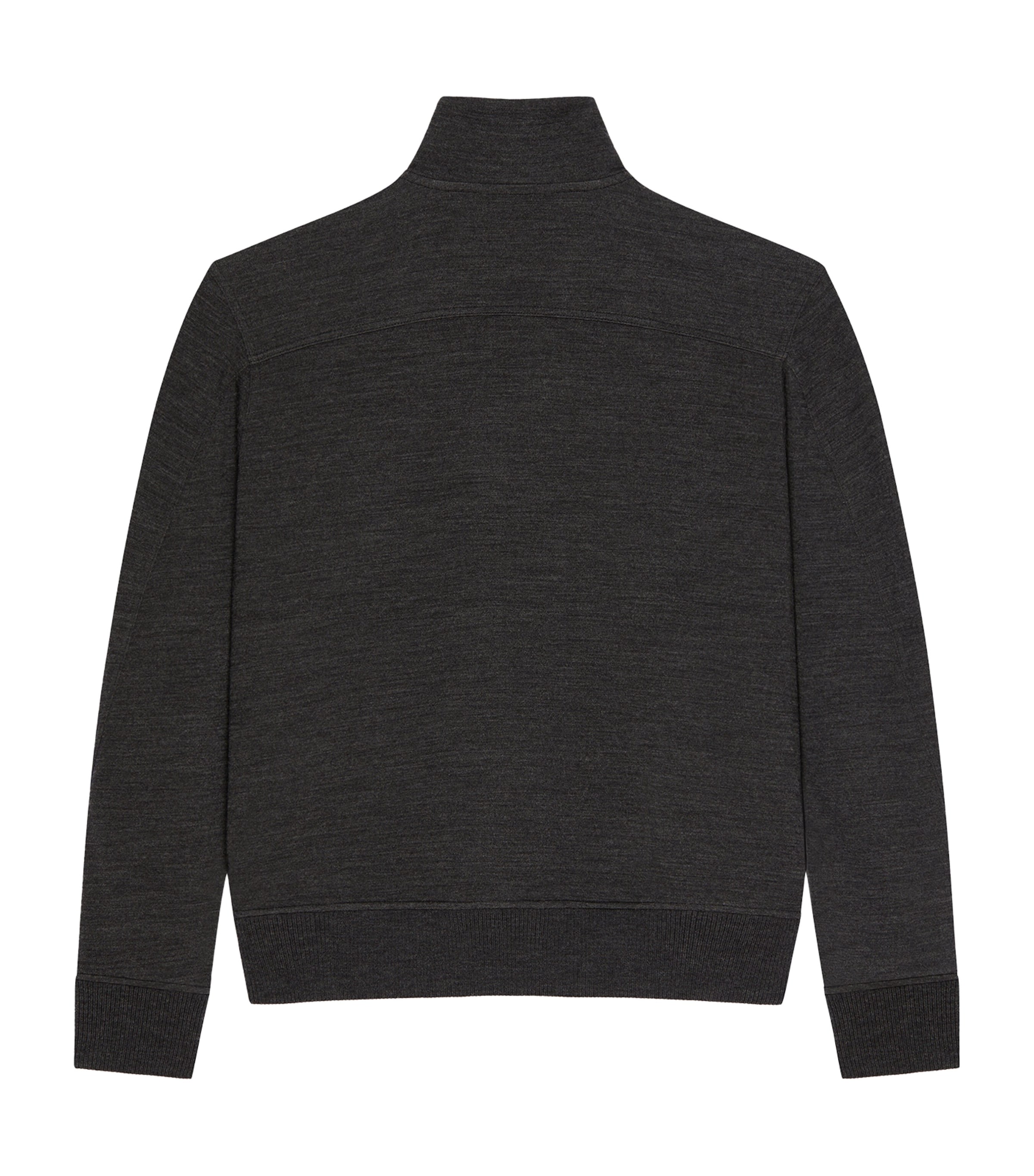 Wool Zip-Up Sweater GREY/BROWN Image 2