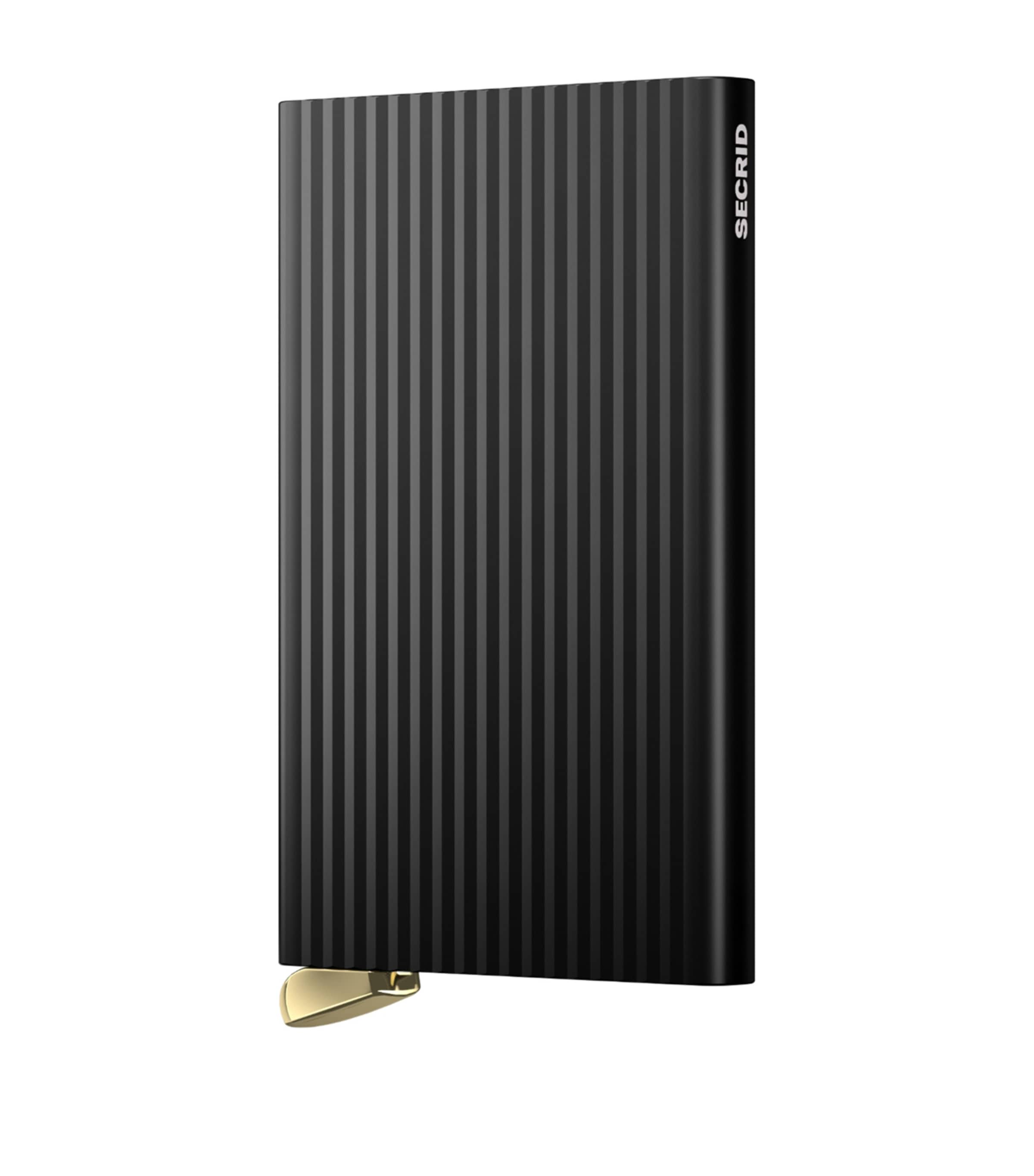 Secrid Fluted Aluminium Cardprotector In Black