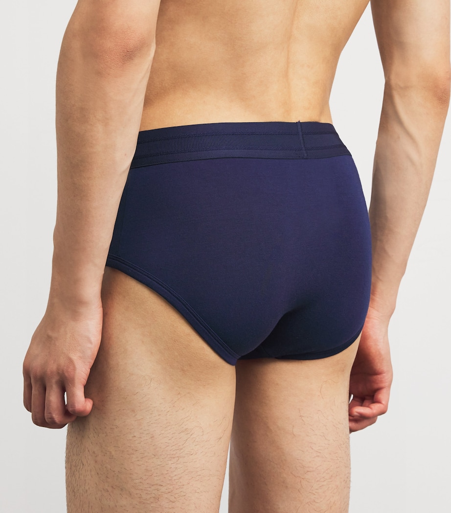 Logo-Waist Briefs (Pack of 3) MIX SEA-NV/ BL/ GRY Image 3