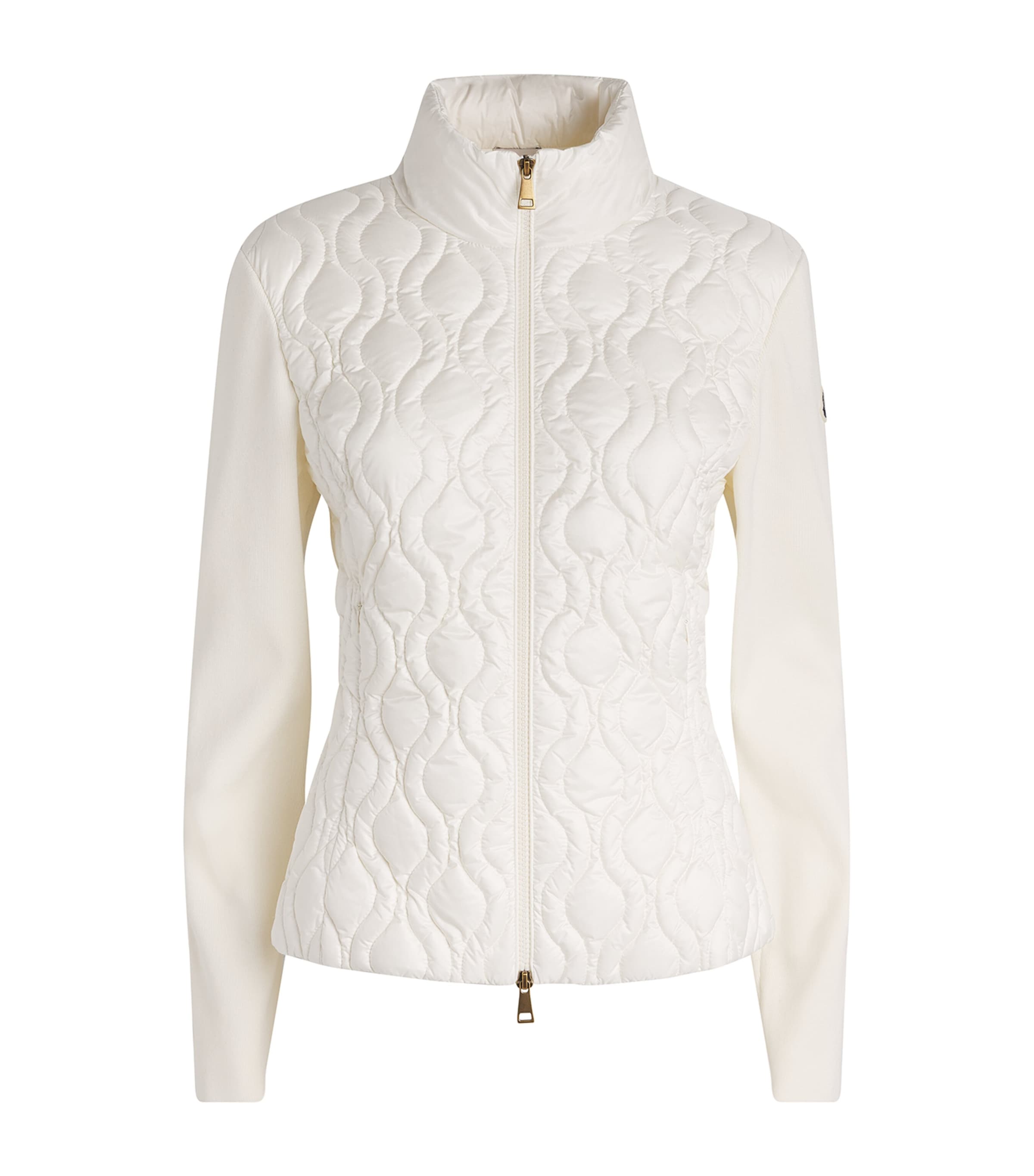 Moncler Womens Cotton Quilted Hybrid Cardigan Image 1