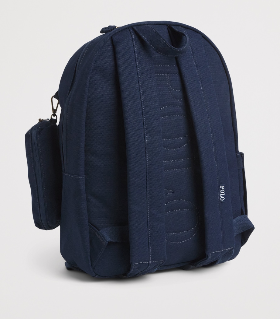 Ralph Lauren Kids Canvas Polo Pony Backpack Newport Navy Image 2