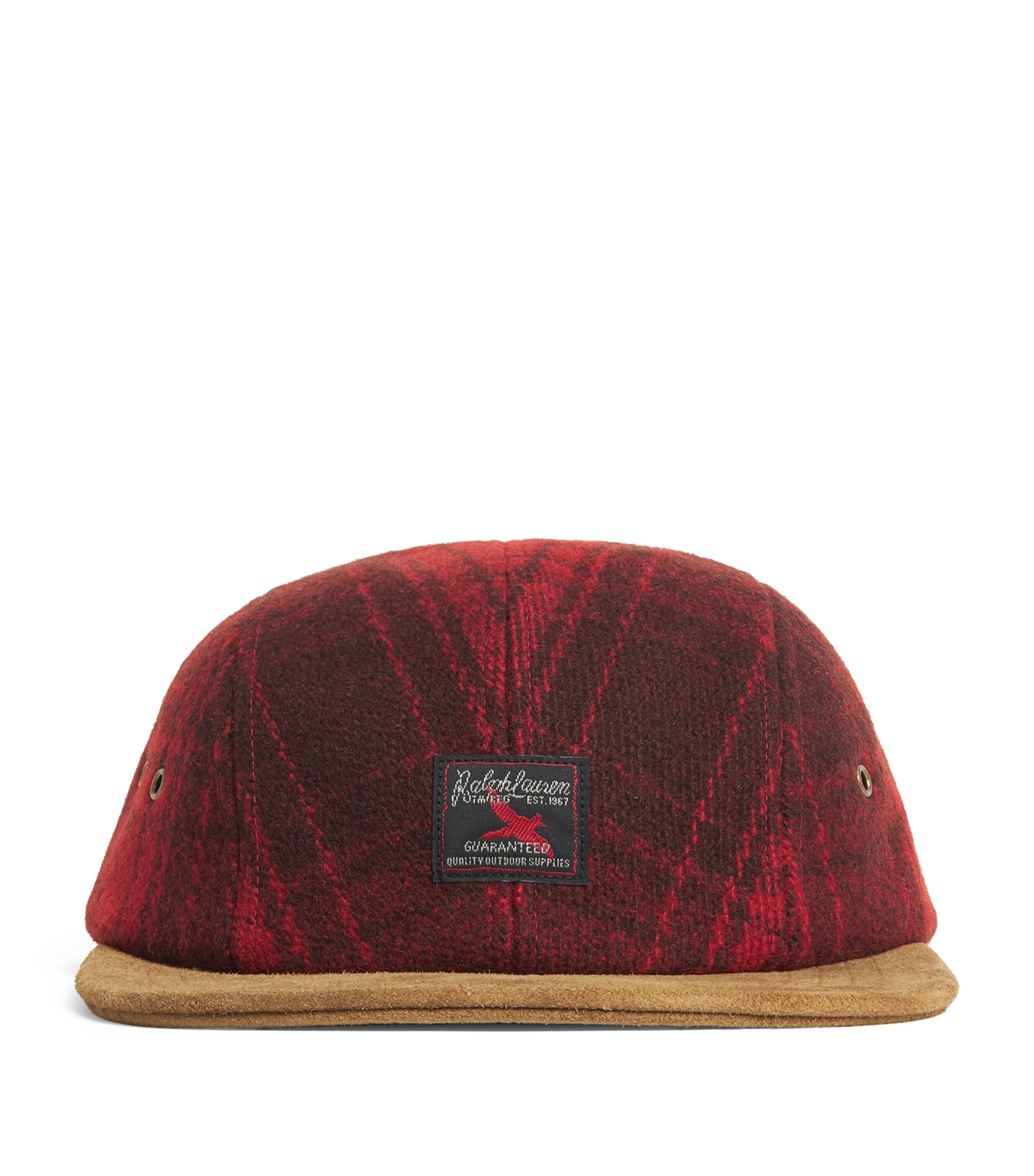 Polo Ralph Lauren Wool-leather Cap In Brown