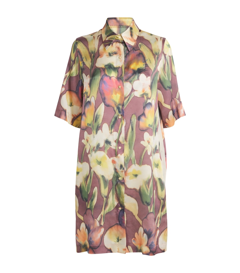 Silk Floral Shirt Dress 952 MAGNOLIA Image 1