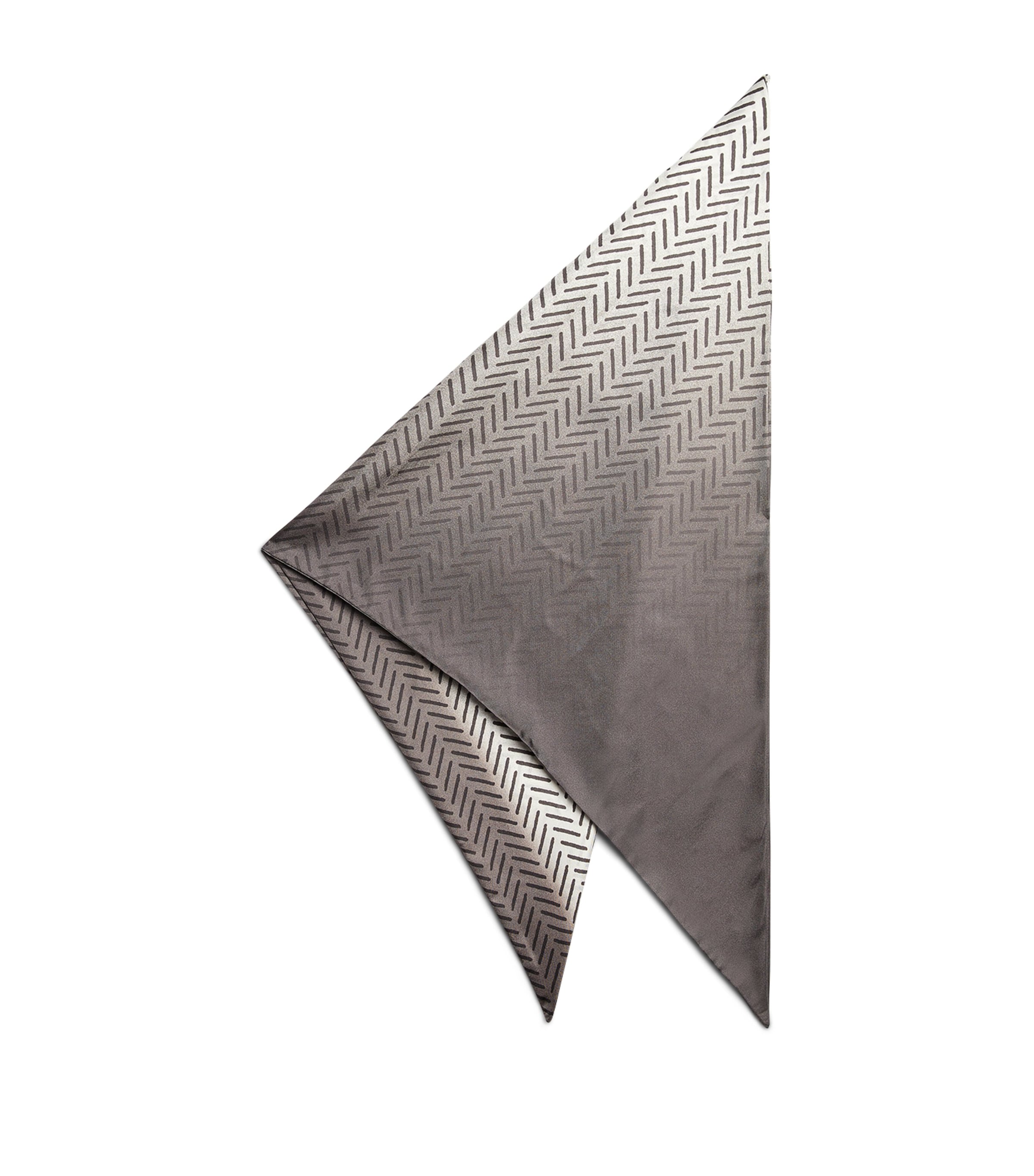 Giorgio Armani Silk Gradient Foulard Scarf In Grey