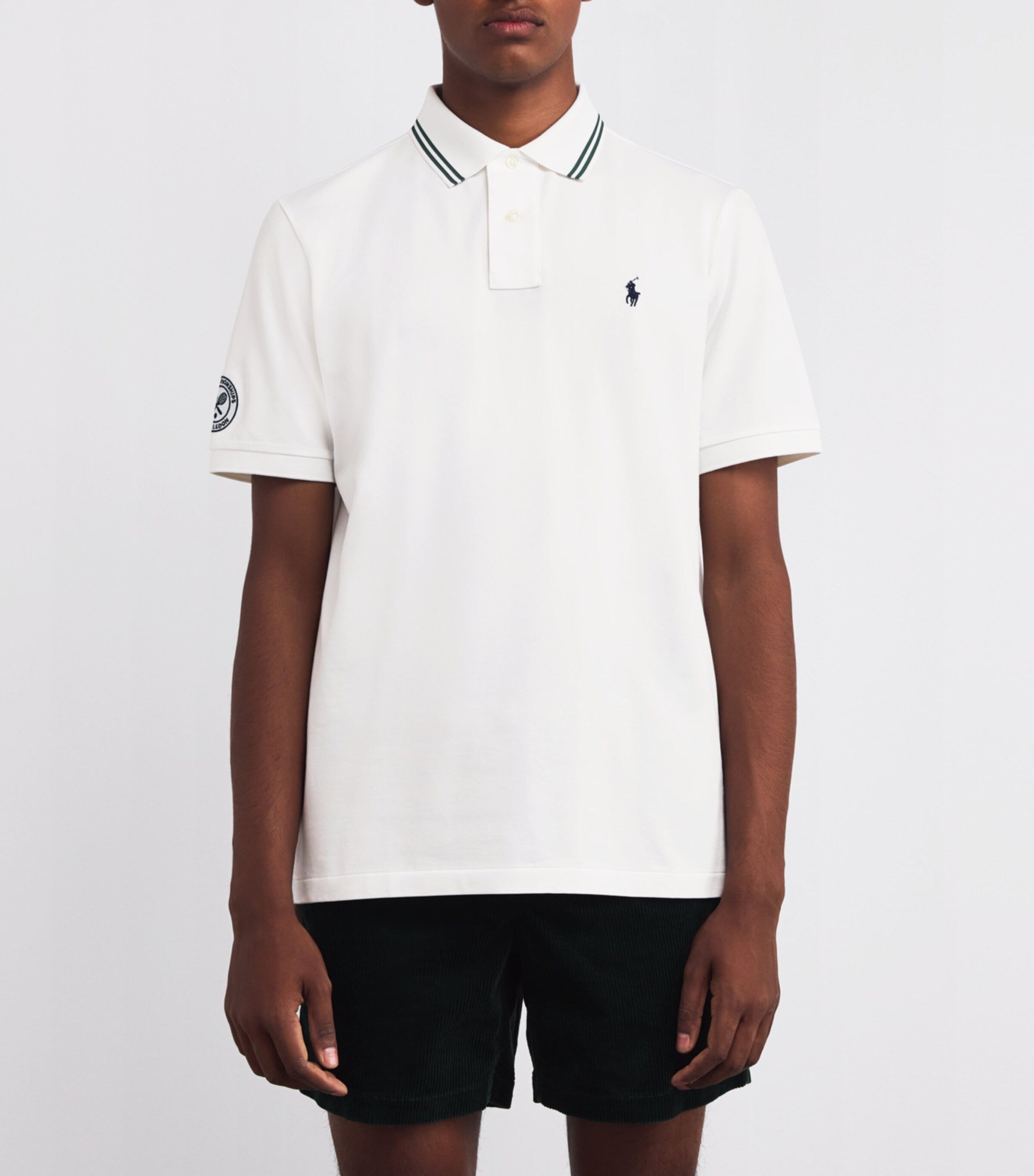 RLX Ralph Lauren White x Wimbledon Piqué Performance Polo Shirt