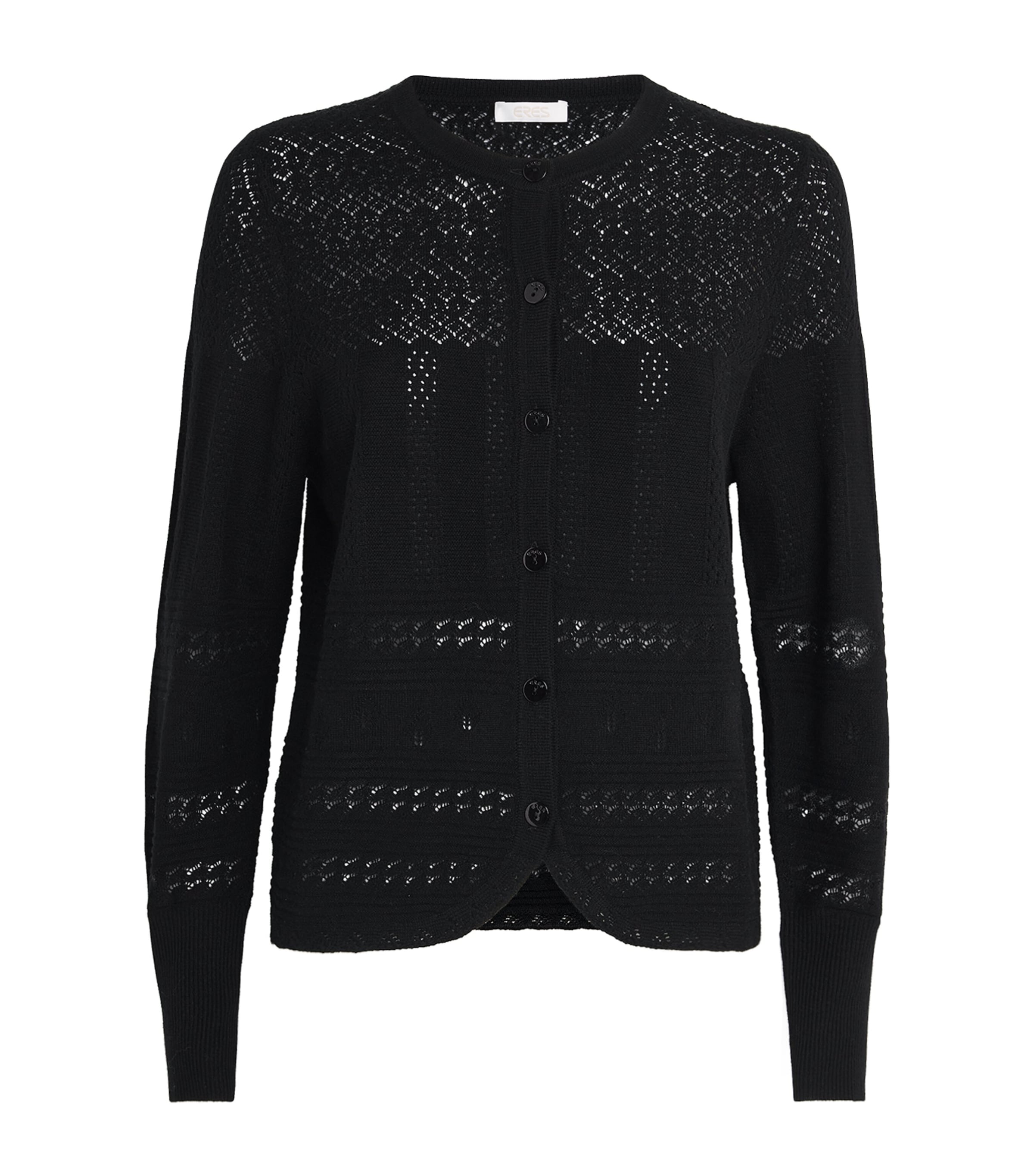 Eres Wool-cashmere Trio Cardigan In Black