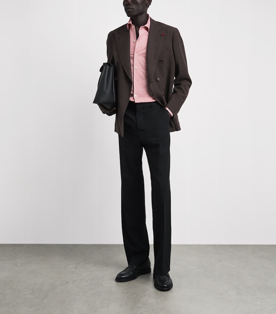 Isaia Mens Cotton Jersey Shirt Image 2