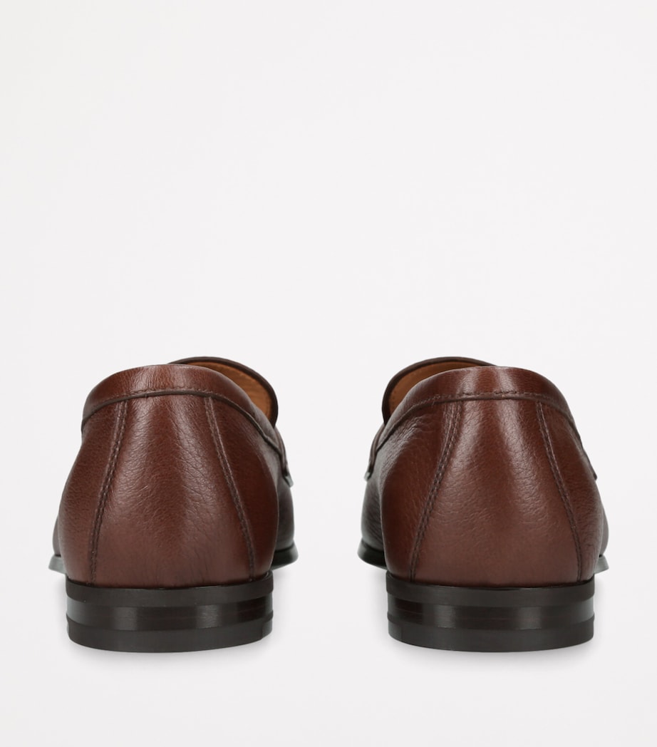 Leather Milton Penny Loafers MID BROWN Image 2