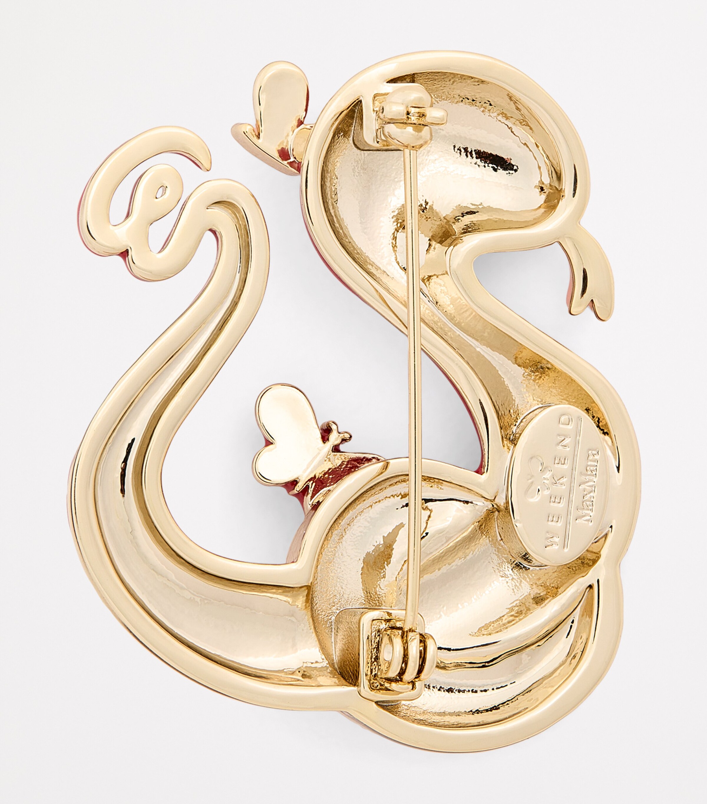 Weekend Max Mara Enamel Snake Brooch Red Image 3