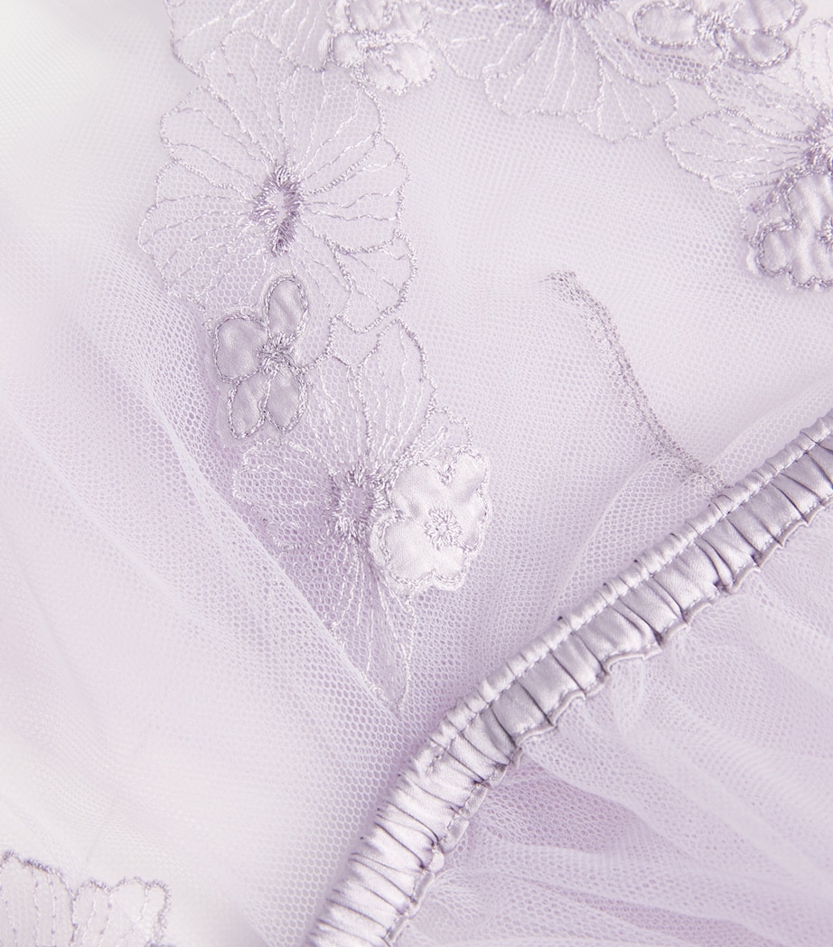 Floral-Lace Babydoll Dress 1027 LILAC Image 4
