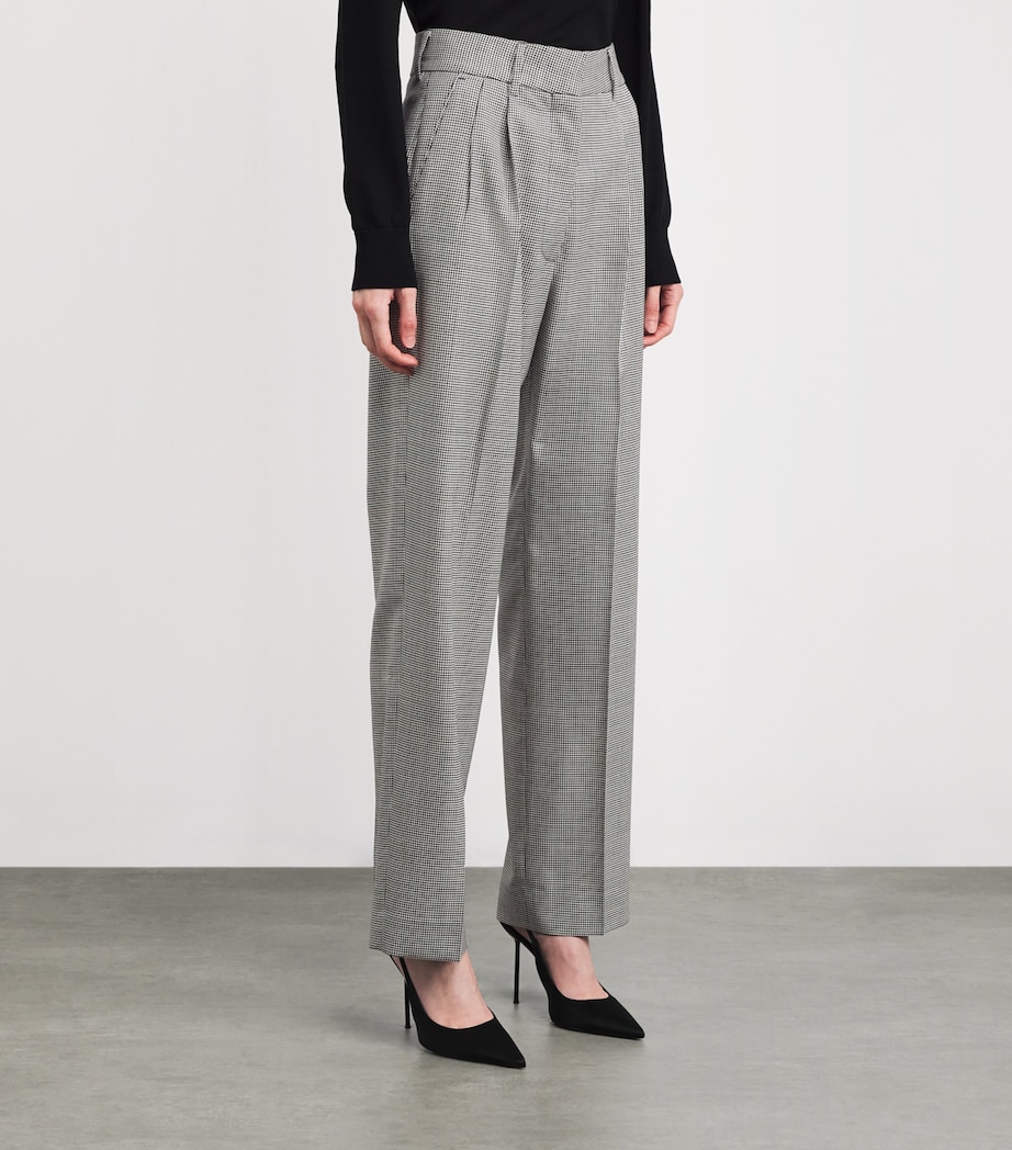 Wool Fox Straight-Leg Trousers NW07 BLACK&WHITE Image 3