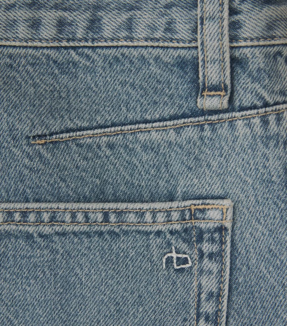 Rag & Bone Mens Baggy Denim Shorts Beacon Blue Image 6