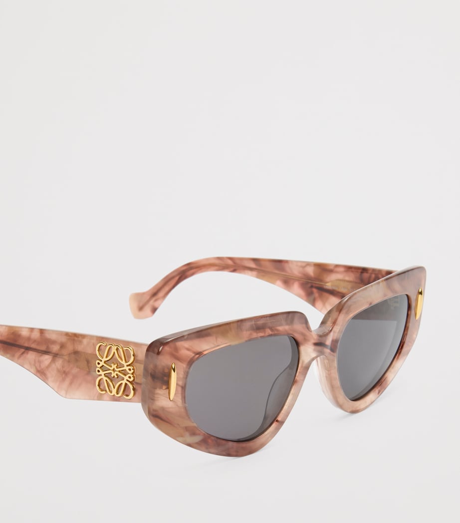 Small Butterfly Screen Sunglasses MARBLE DARK PINK Image 4