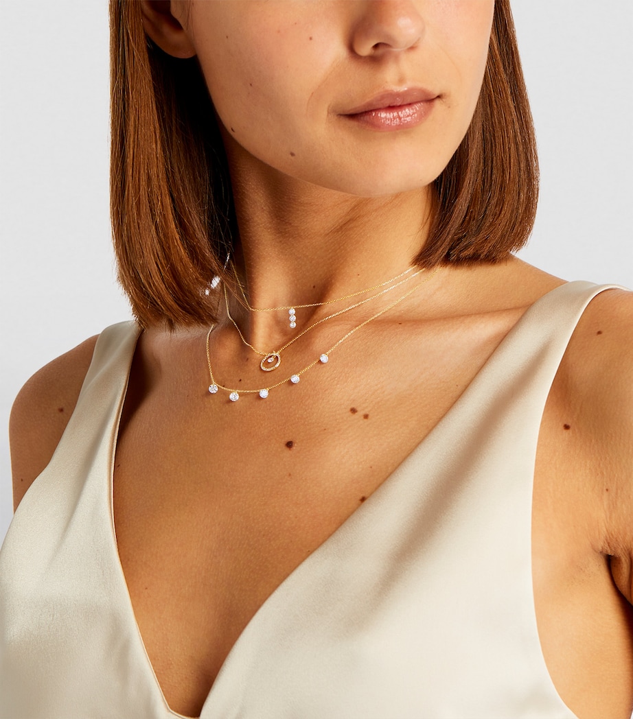 Persée Yellow Gold and Diamond 3-Stone Danaé Necklace Gold Image 3