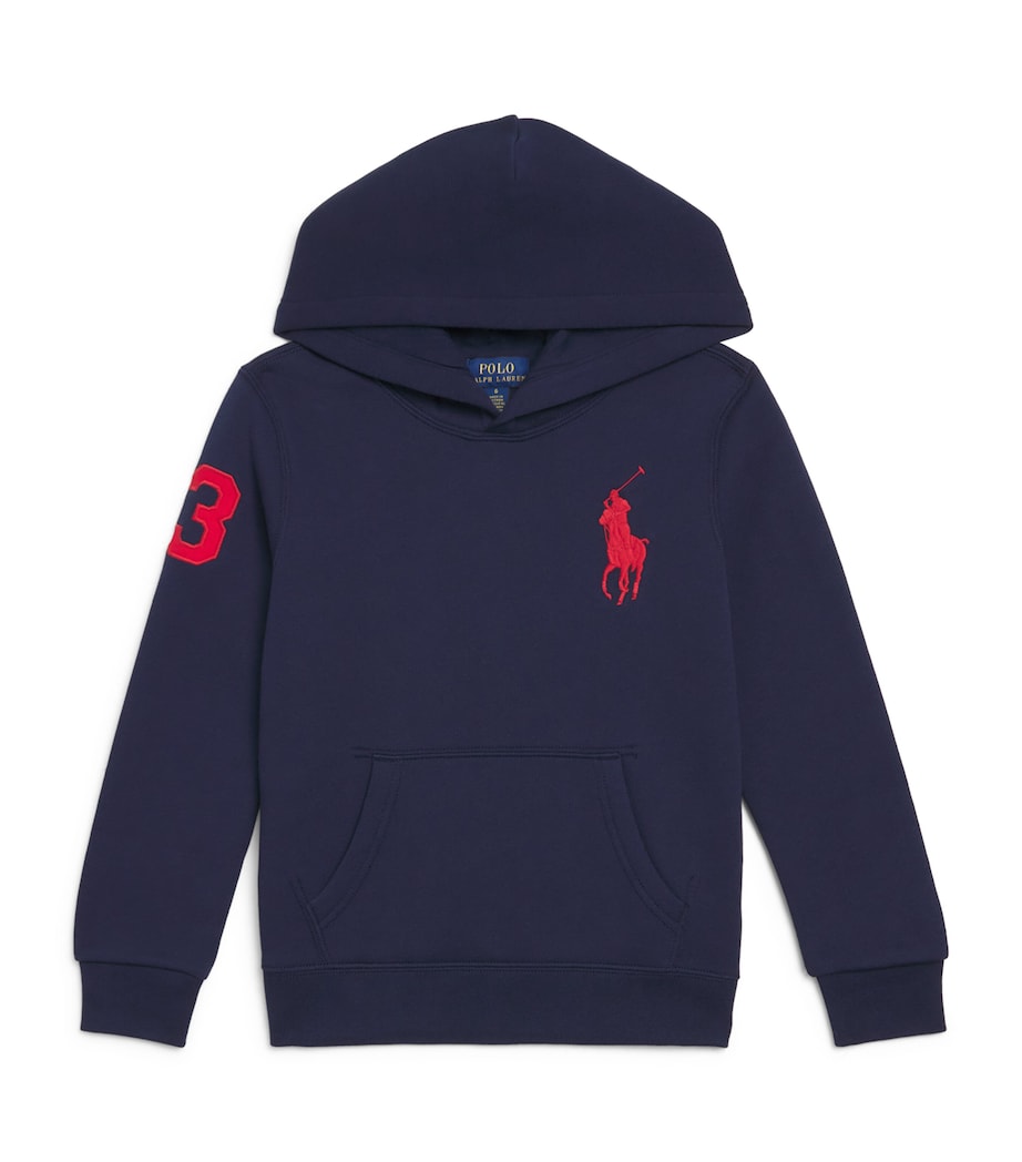 Cotton-Blend XL Polo Pony Hoodie (6-14 Years) NAVY Image 1