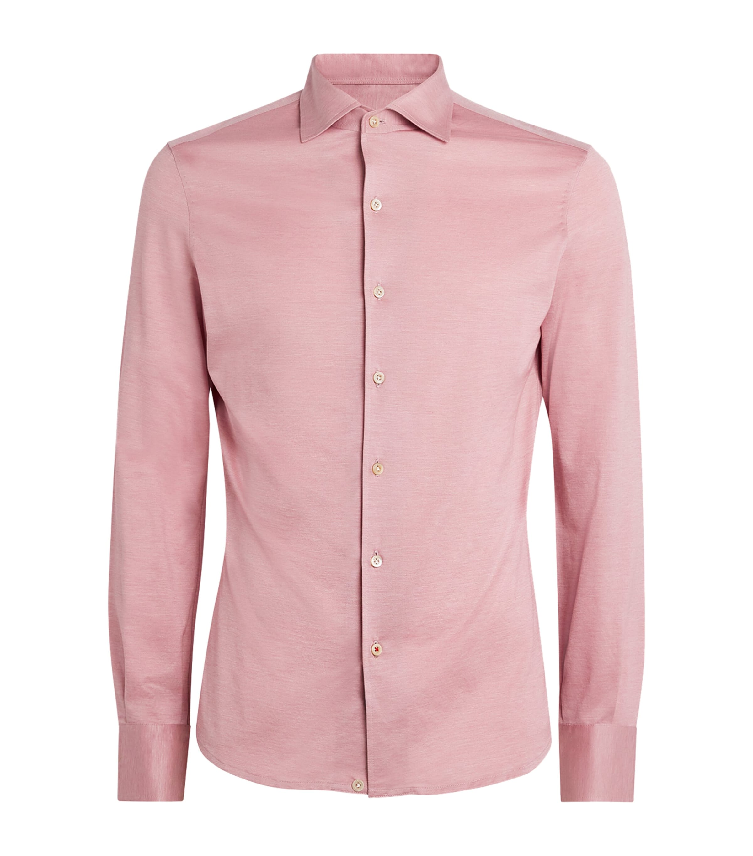 Isaia Cotton Jersey Shirt In Pink