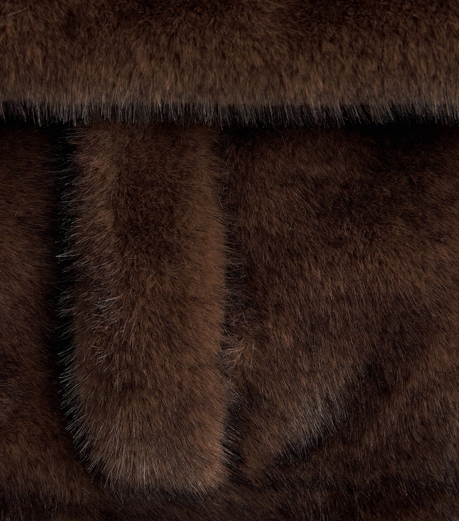 Faux Fur Coat BROWN Image 5