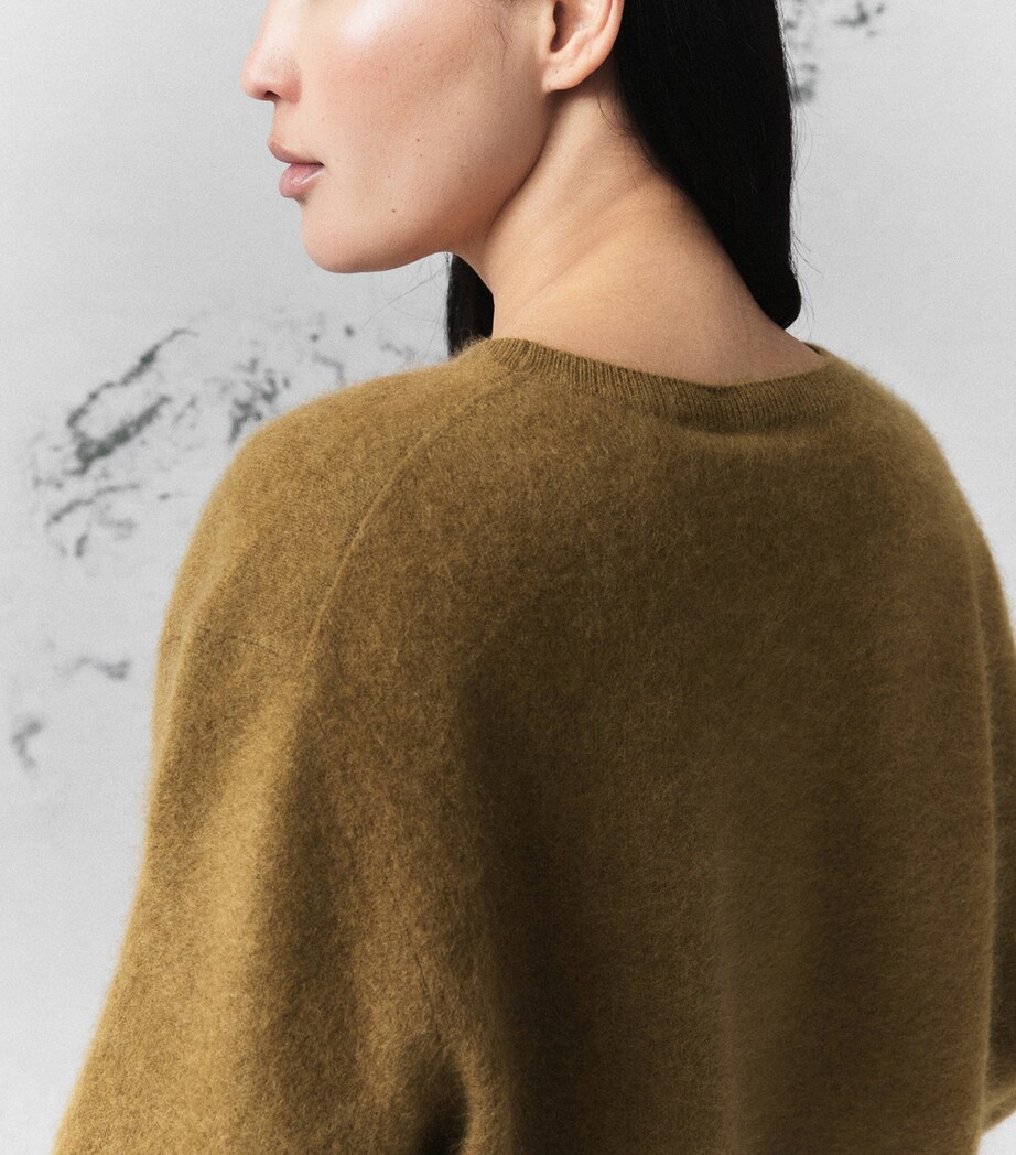 Marella Womens Wool-Cashmere Sweater Oil Green Image 5