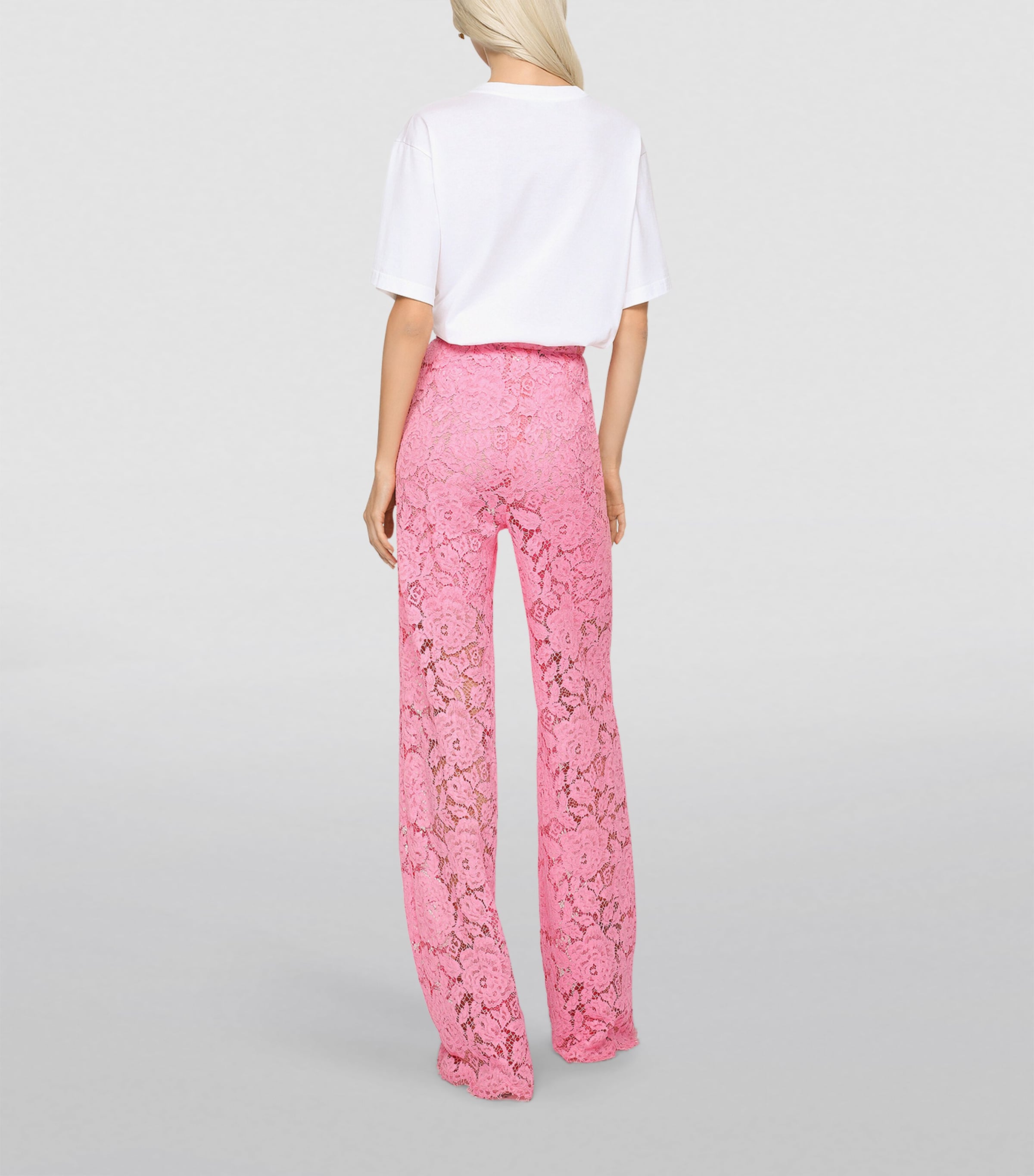 Floral Lace Trousers F0758-PINK 2 Image 4