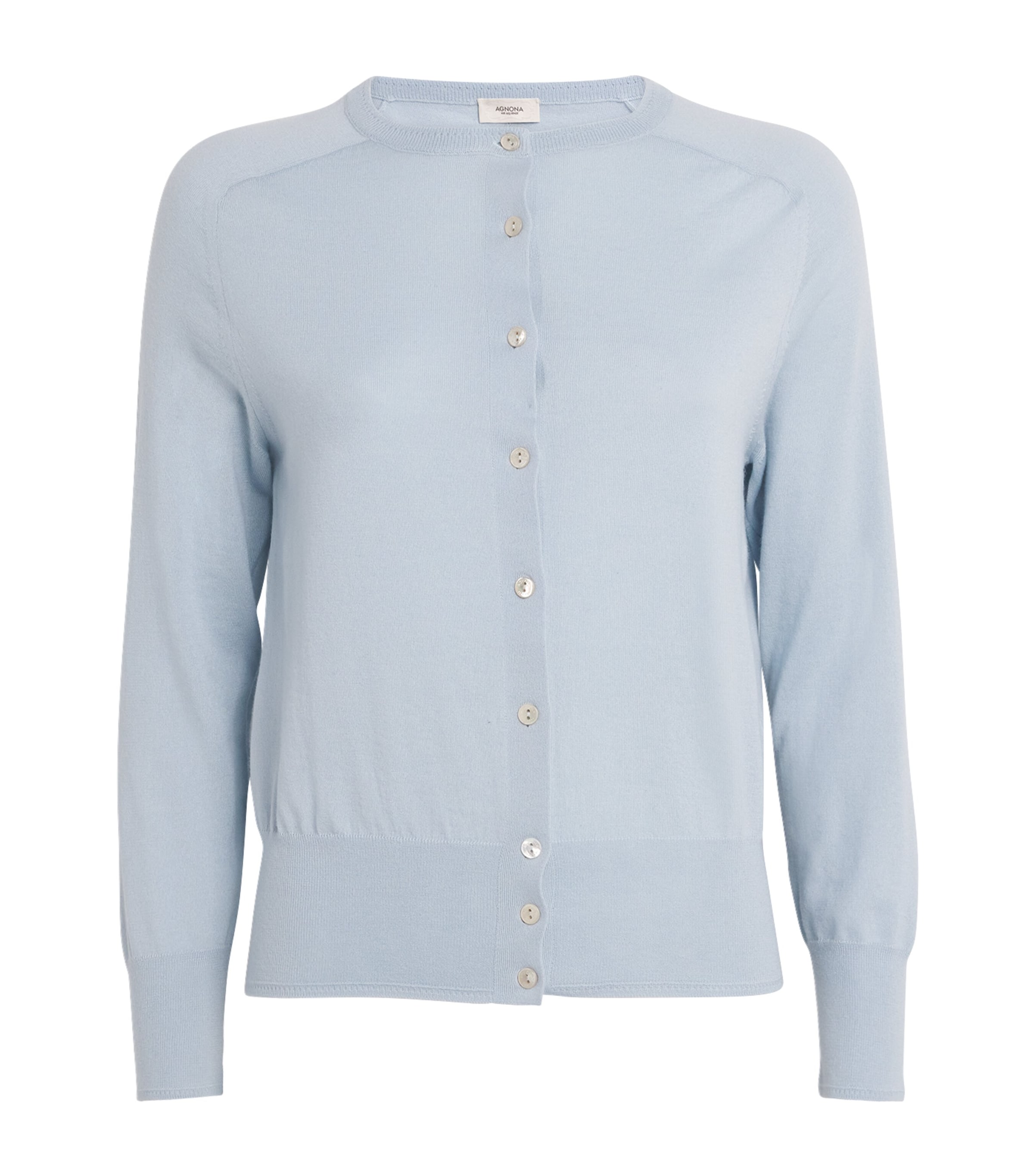 Agnona Cashmere Buttoned Cardigan In Blue