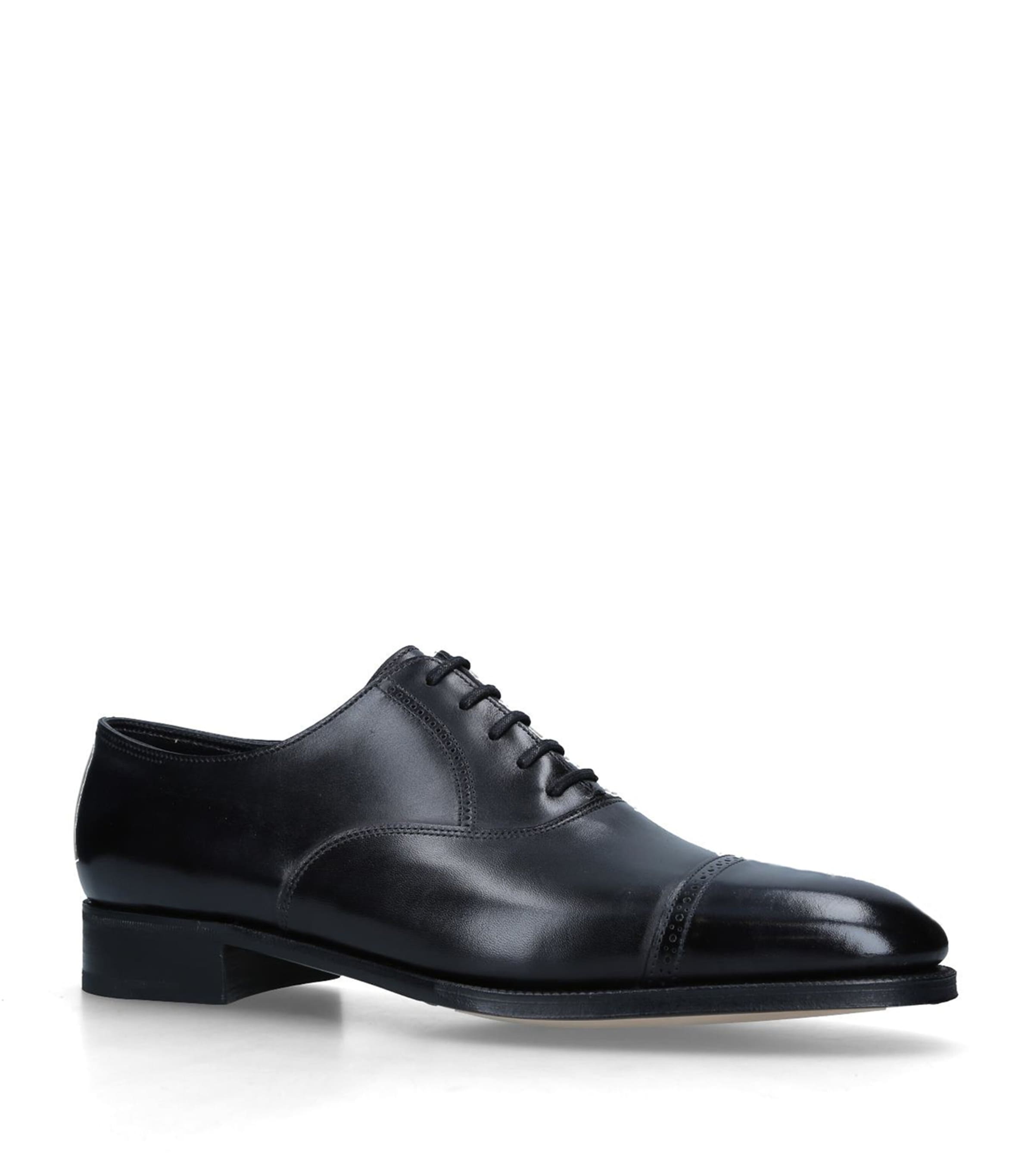 JOHN LOBB LEATHER PHILIP II OXFORD SHOES 