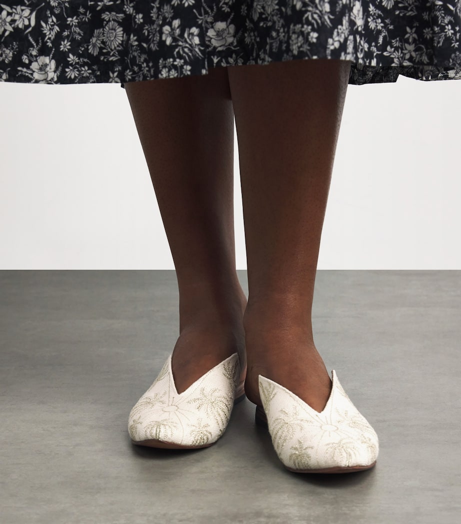 Linen Mules BEIGE/GOLD Image 2