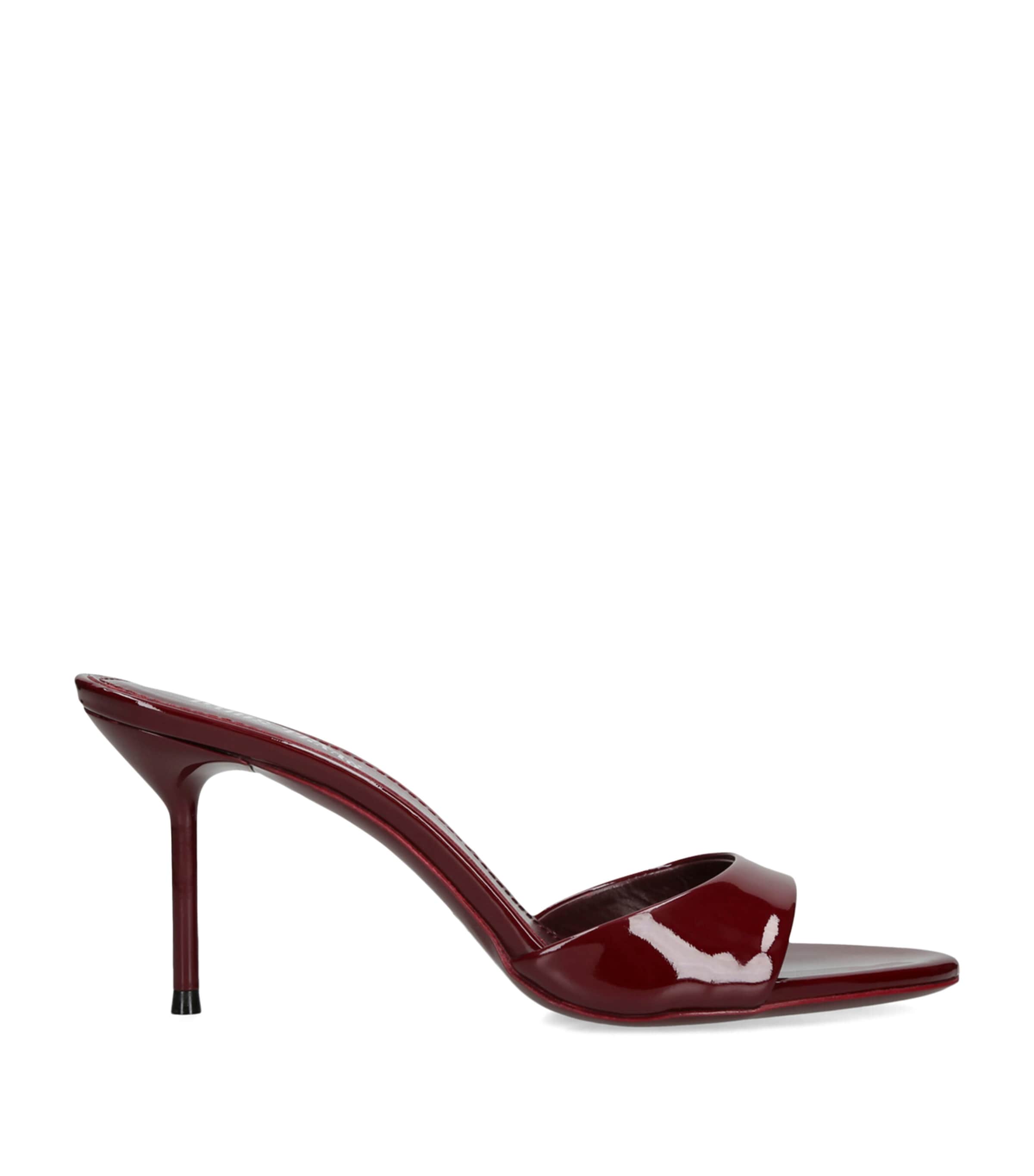 Shop Paris Texas Patent Leather Lidia Mules 70 In Burgundy