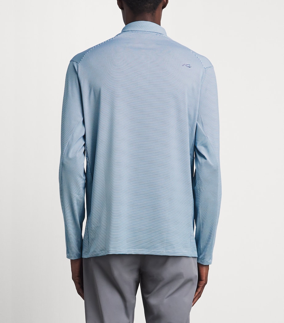 KJUS Mens Stripe Soren Long-Sleeve Polo Shirt Maritime/white Image 5