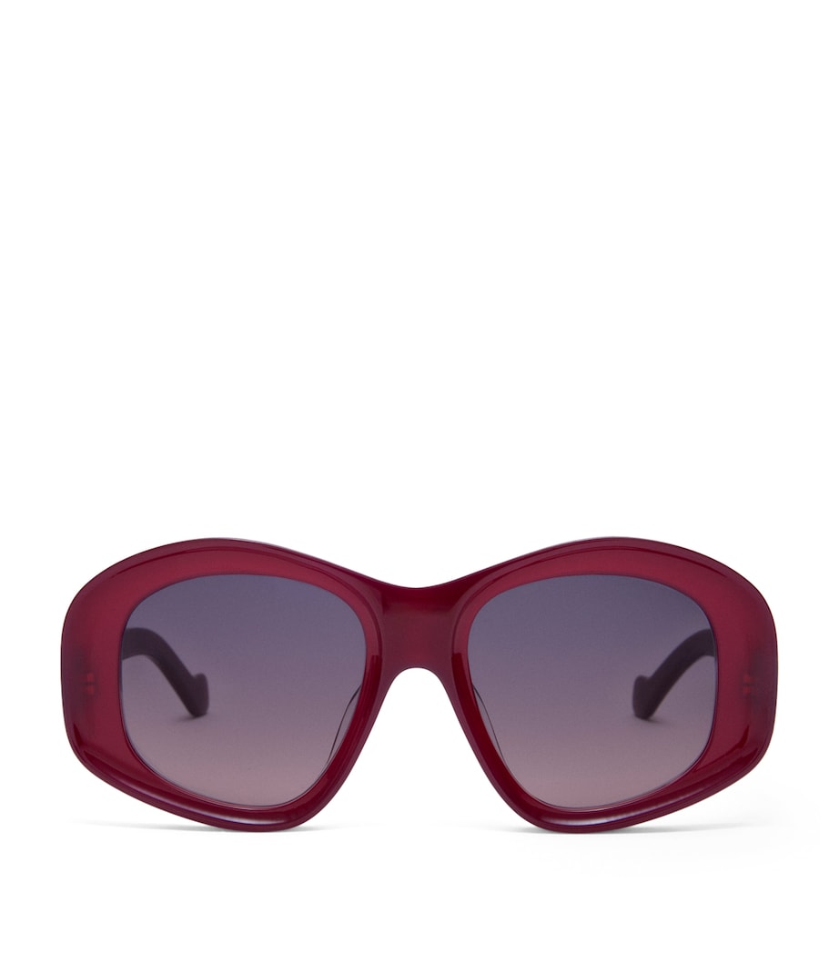 Bevelled Pentagon Sunglasses MILKY BURGUNDY Image 1