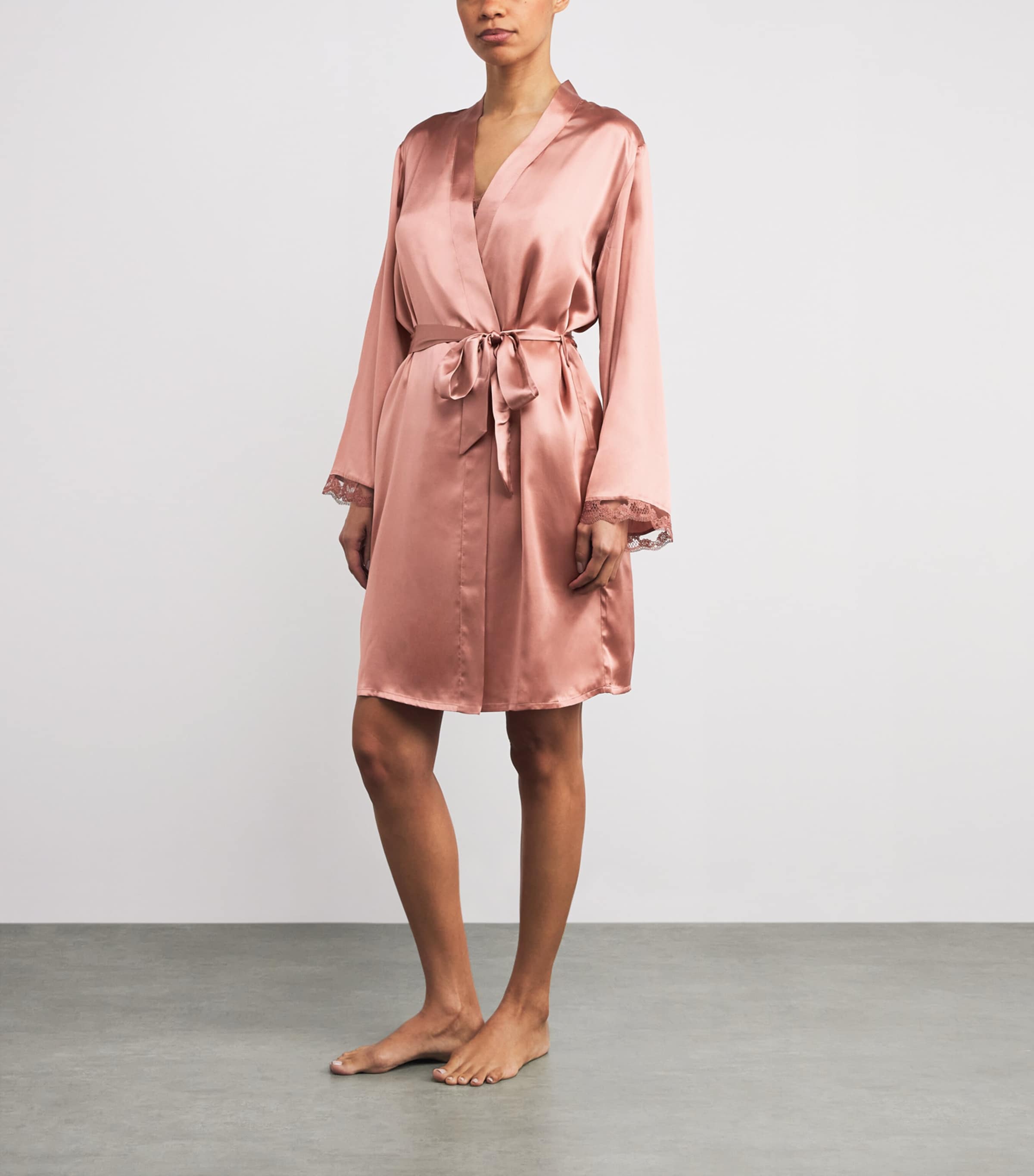 Silk-Blend Love Me Robe 469 SMOKEY PINK Image 2