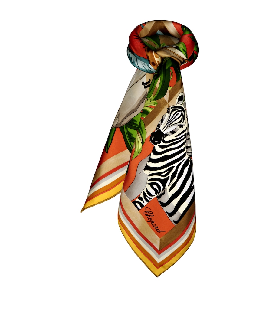Silk Animal World Scarf ORANGE Image 2