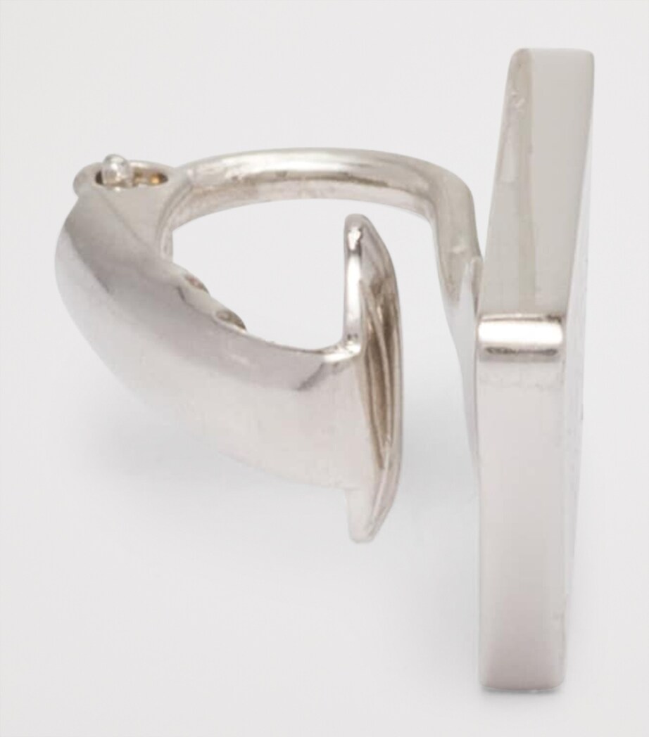 Prada Triangle Single Clip Earring Image 4
