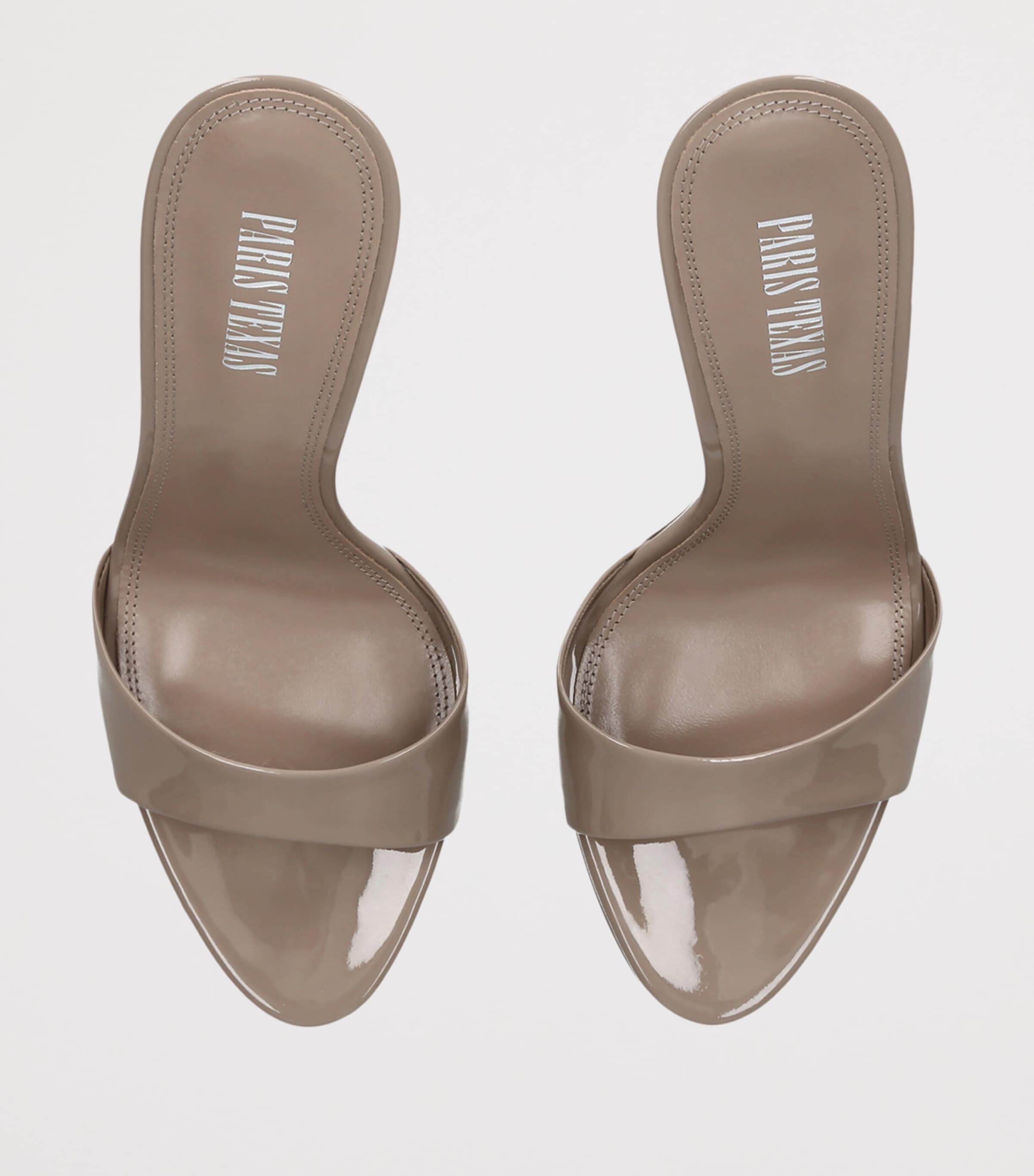 Paris Texas Patent Leather Lidia Mules 105 Taupe Image 4