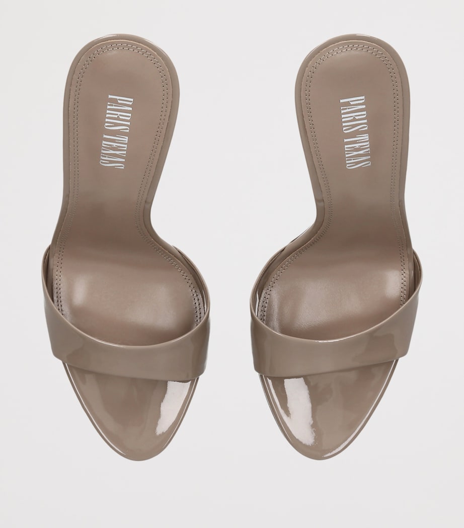 Paris Texas Patent Leather Lidia Mules 105 Taupe Image 4