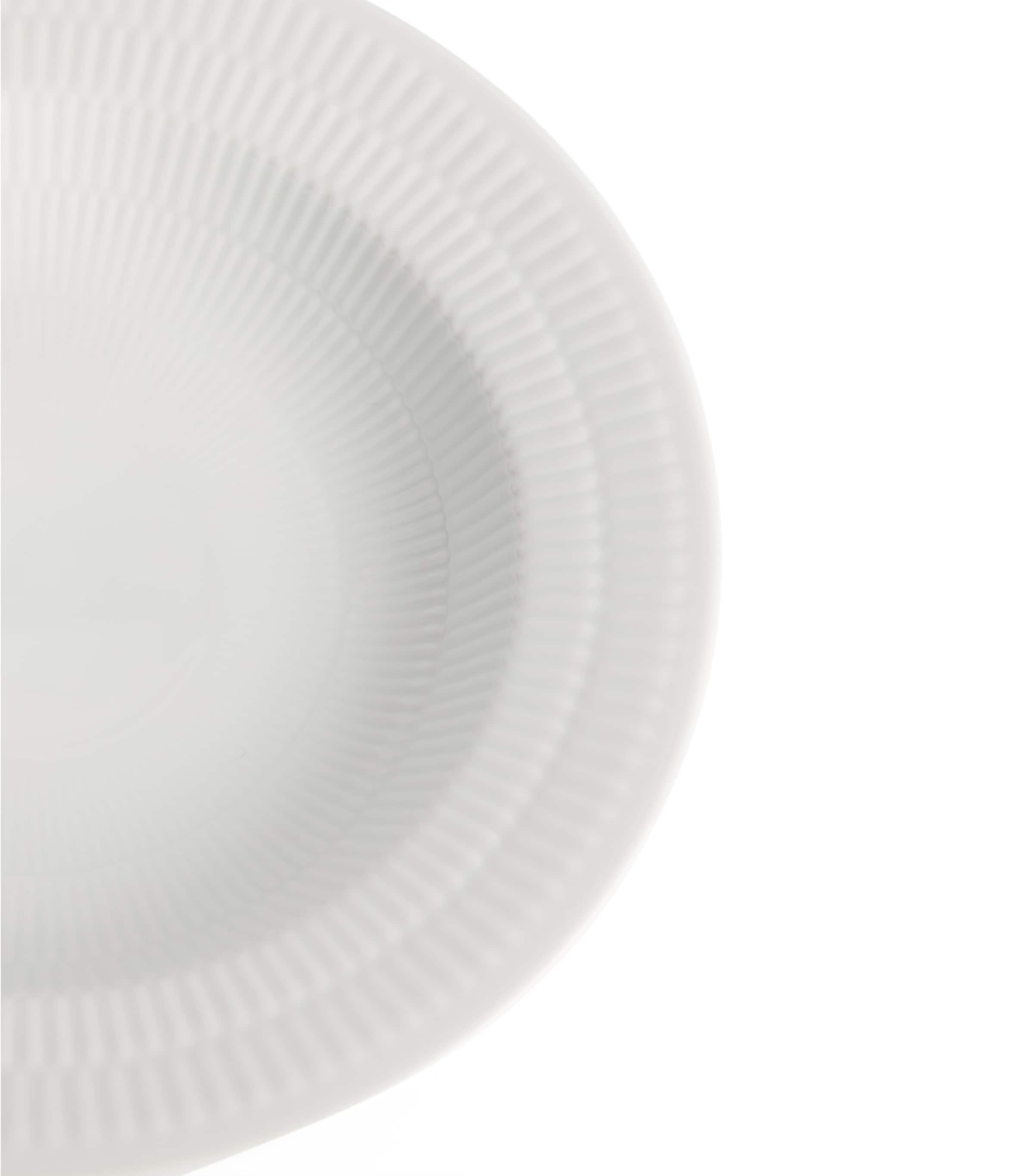White Fluted Deep Plate (21cm) WHITE Image 4