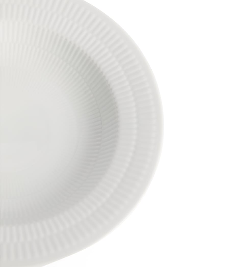 White Fluted Deep Plate (21cm) WHITE Image 4