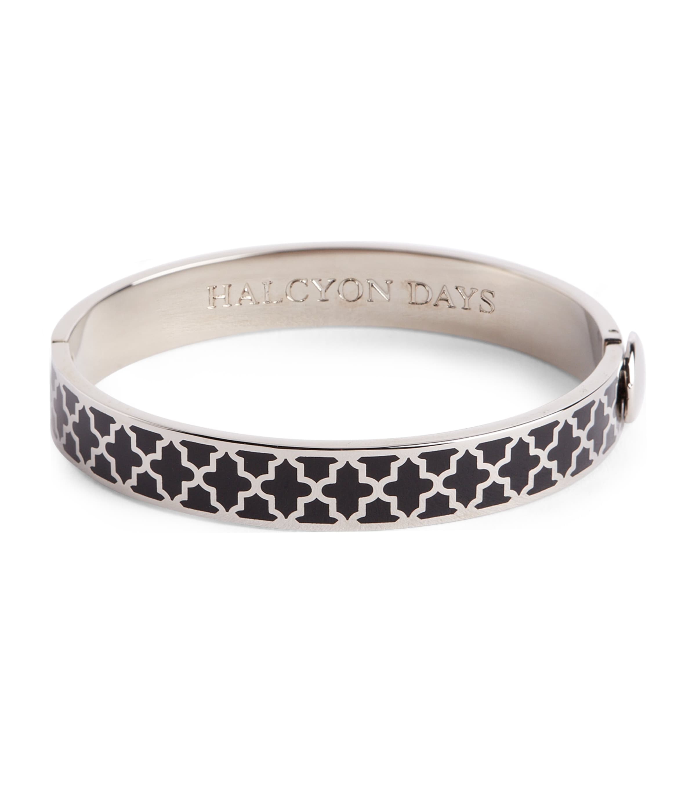 Shop Halcyon Days Palladium Agama Bangle In Black