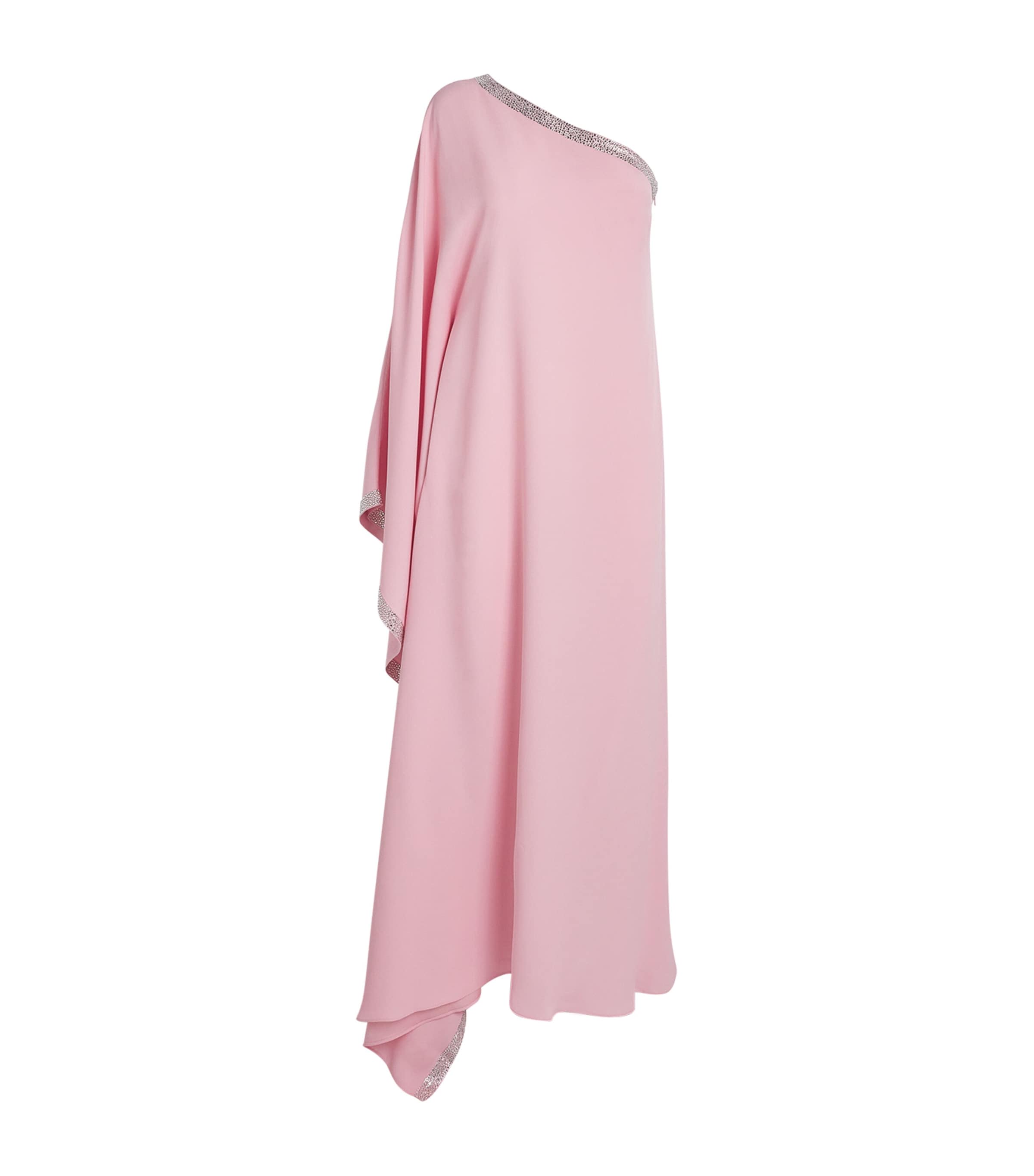 Taller Marmo Crystal-embellished One-shoulder Betsy Maxi Dress In Pink