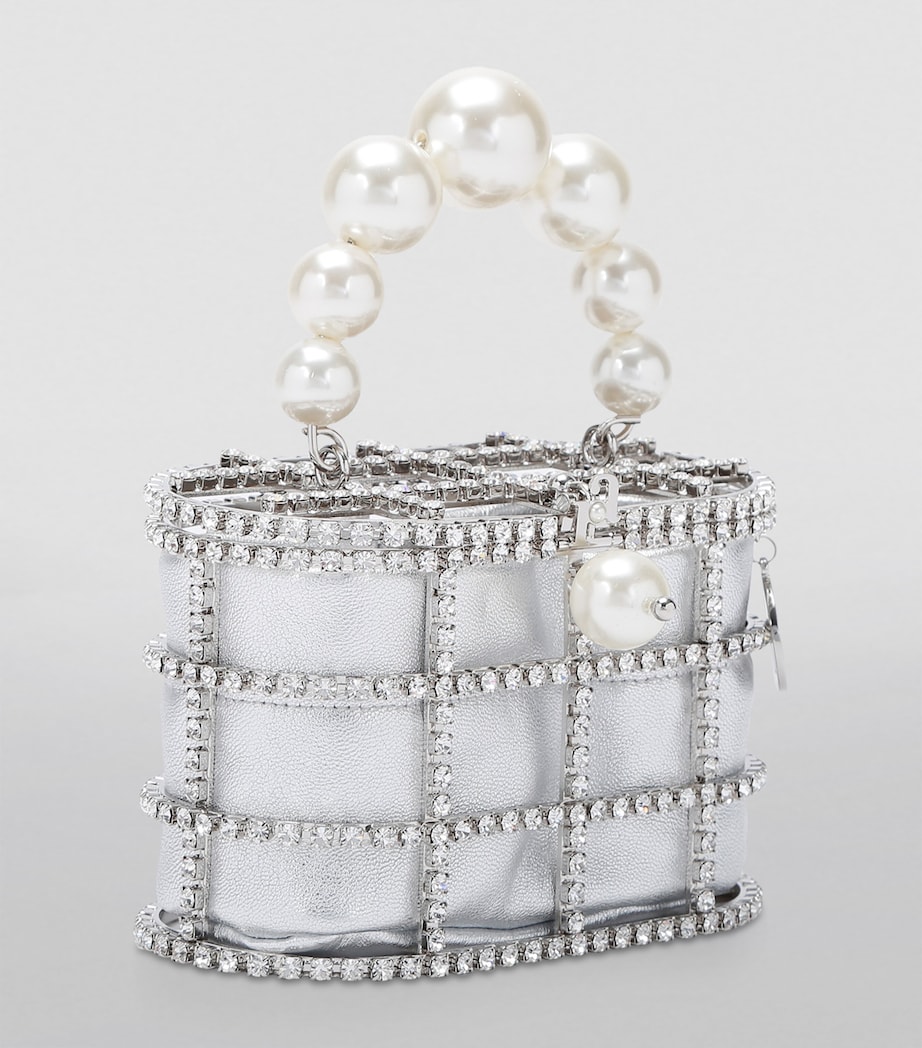 Mini Holli Cioccolato Top-Handle Bag SILVER COM Image 3