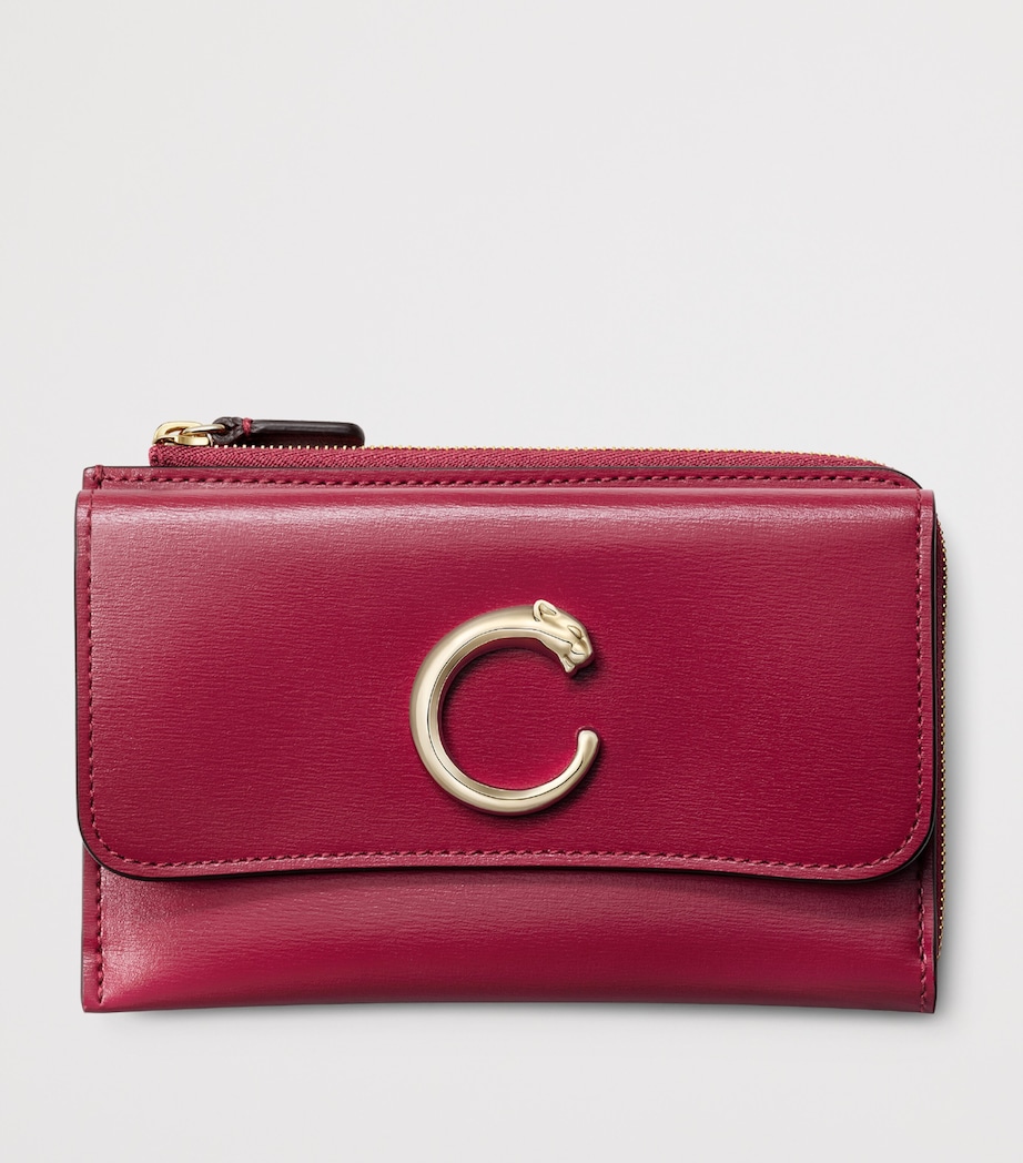 Cartier Leather Panthère de Cartier Card Holder Red Image 2