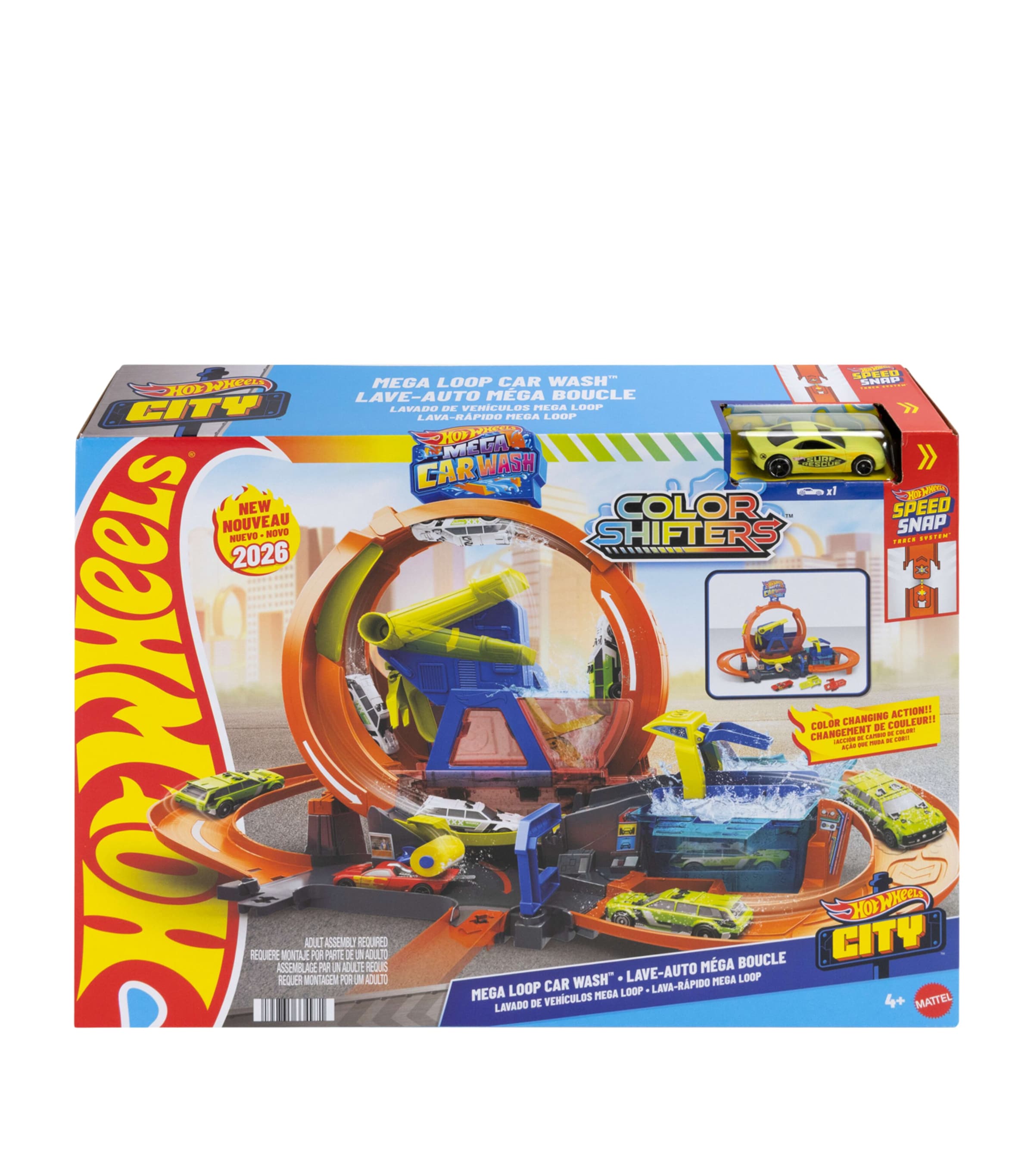 Hot Wheels Hot Wheels City Mega Loop Car Wash Playset Image 1