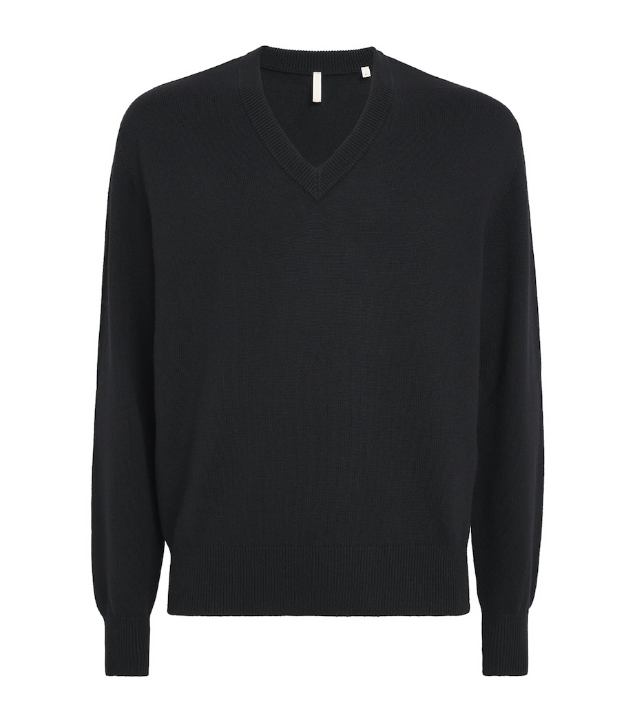 Merino Wool V-Neck Sweater BLACK 999 Image 1