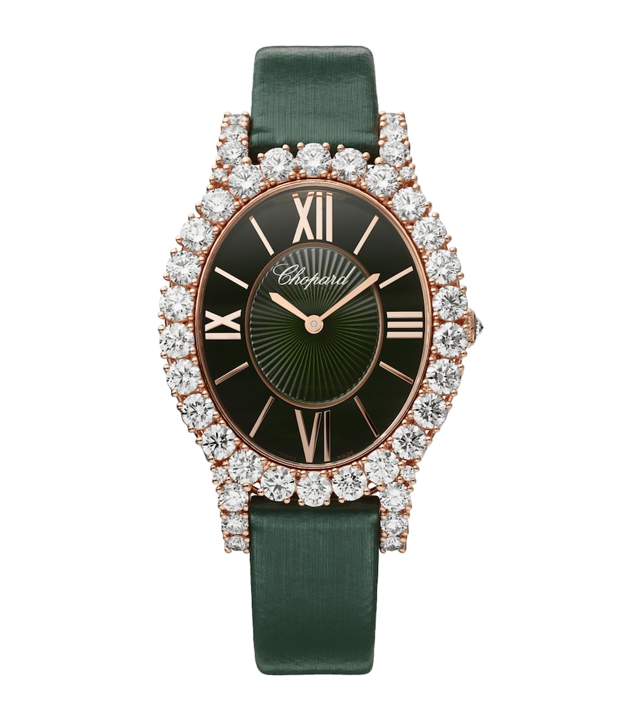 Medium Rose Gold and Diamond Heure du Diamant Oval Watch 18K ROSE GOLD Image 1