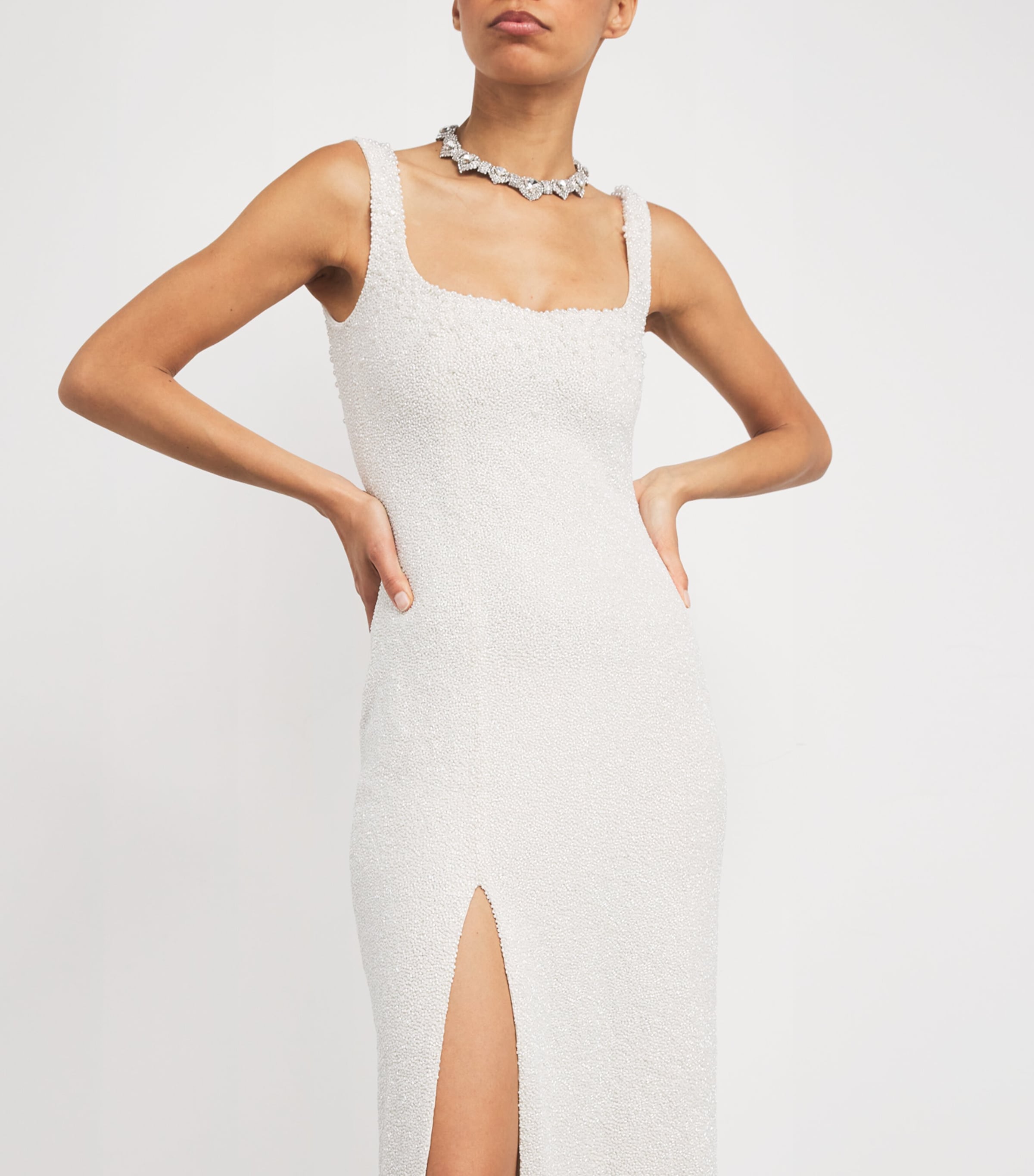 Crystal Square-Neck Gown IVORY Image 4