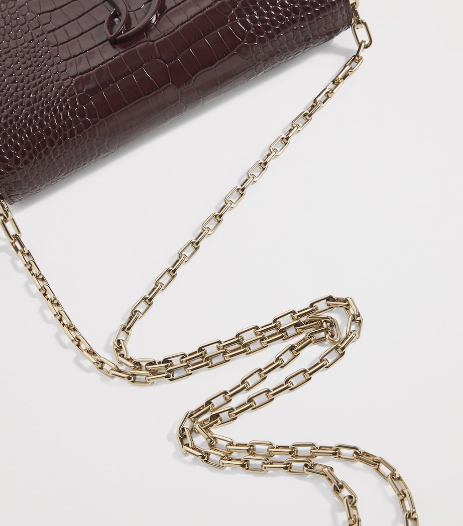 Loubi54 Alligator-Embossed Leather Chain Wallet R813 Image 7